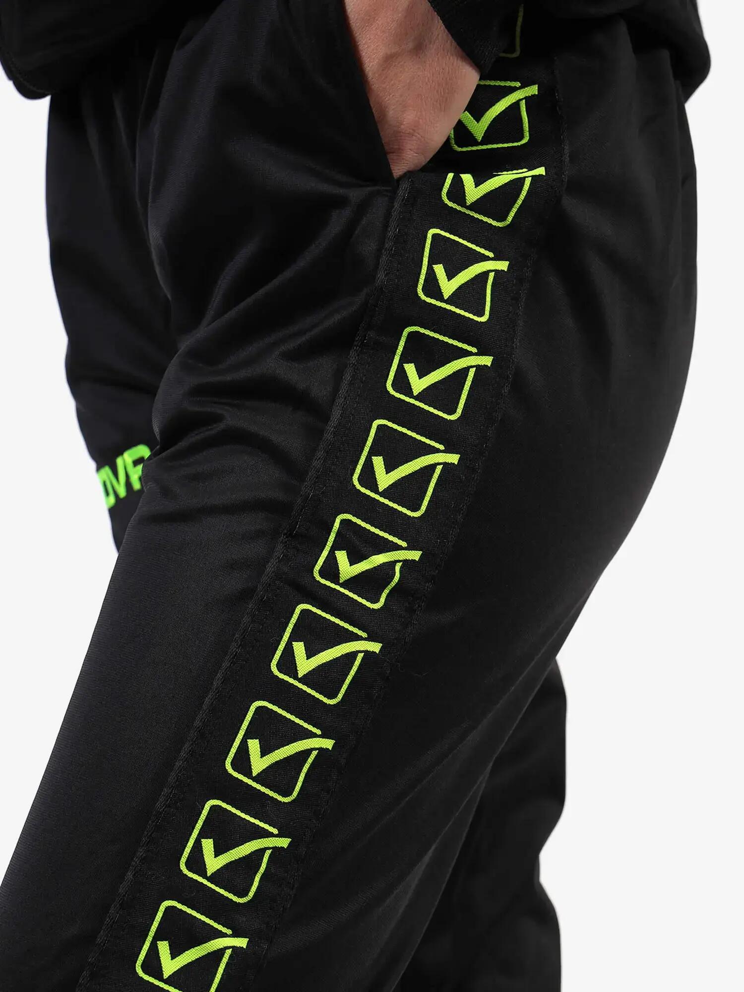 PANTALONE uomo givova nero/giallo fluo 4/5