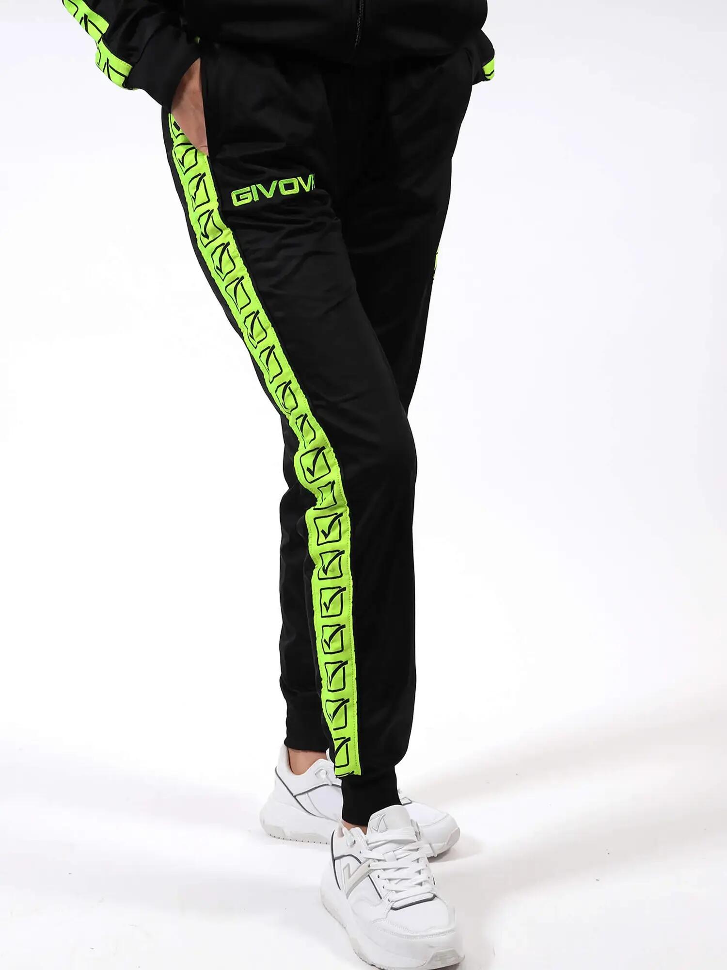 Pantaloni uomo givova giallo fluo/nero 4/5
