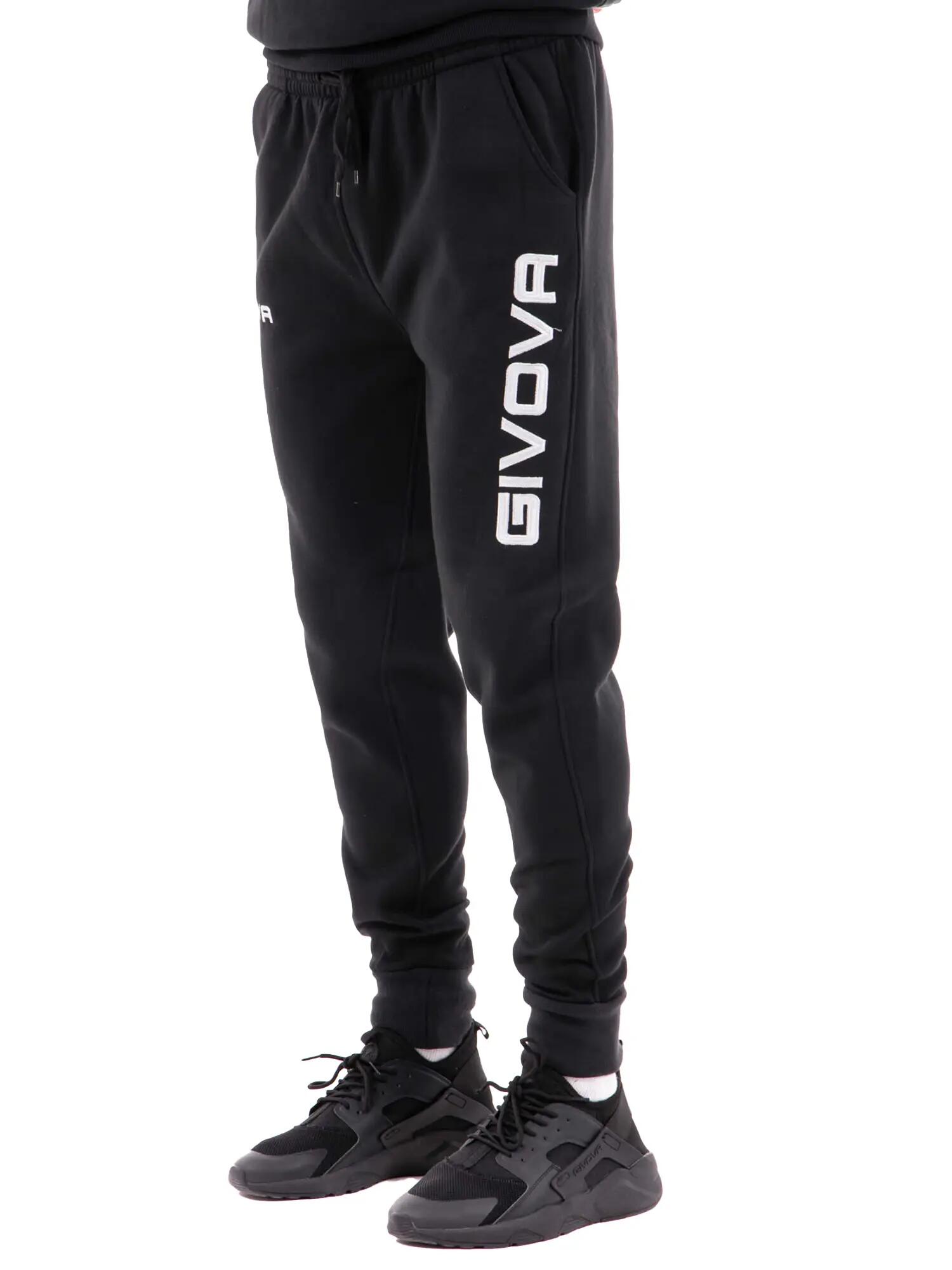 Jogginghose Givova Hose Big Logo Schwarz Schwarz 2/3