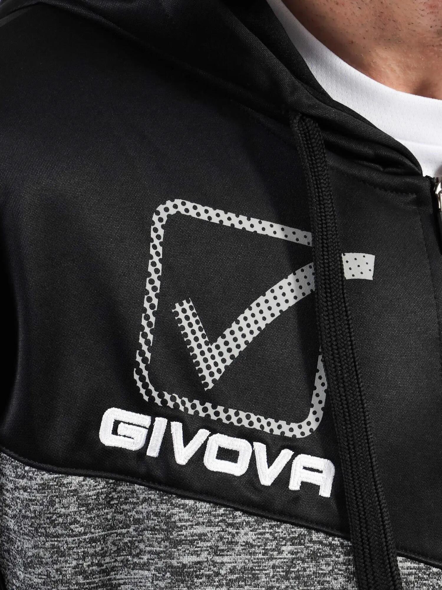 Tute complete uomo ( acetato-poliestere) givova nero/grigio scuro melange 5/5