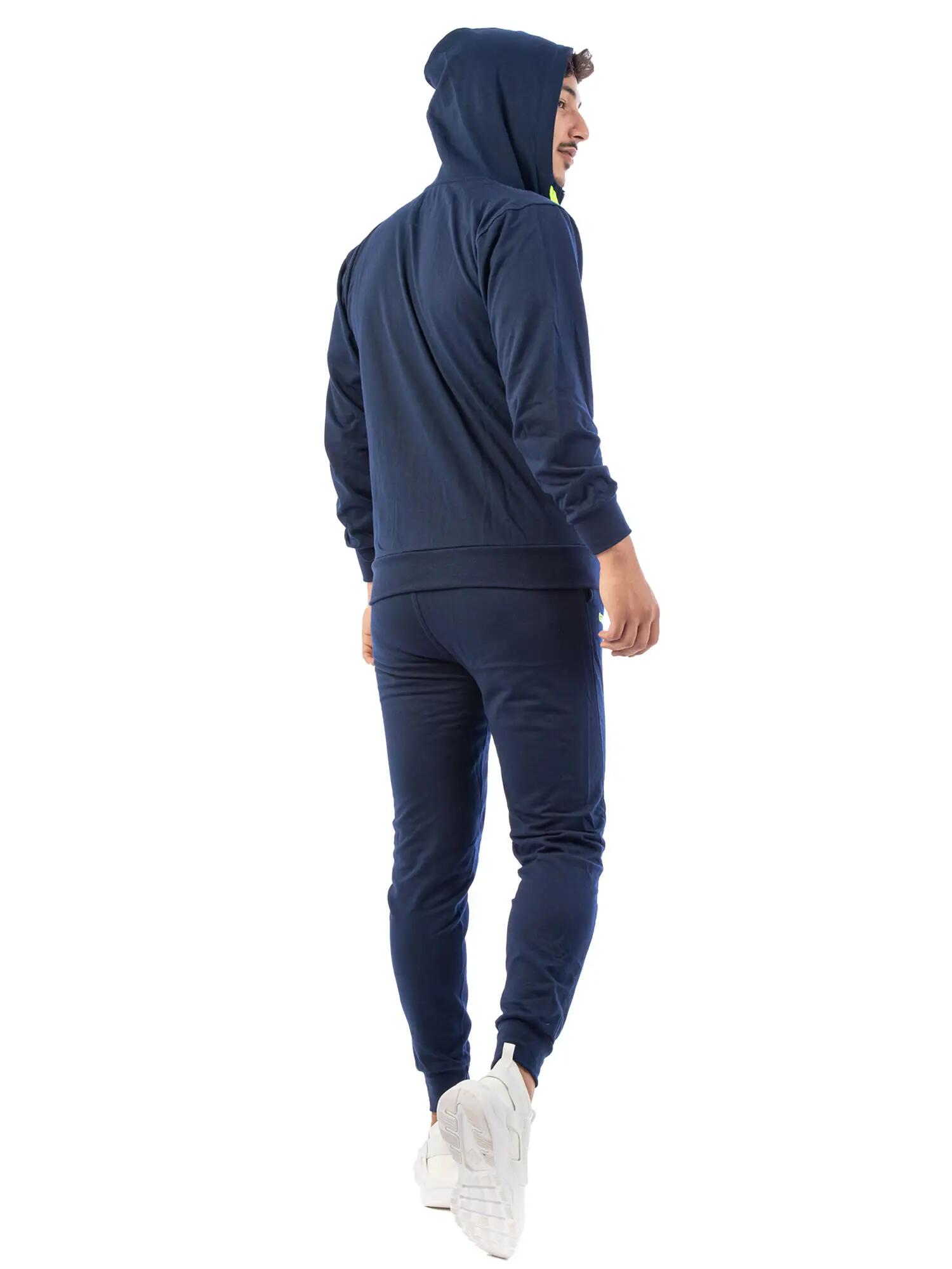 TUTA complete uomo givova blu/giallo fluo 4/4