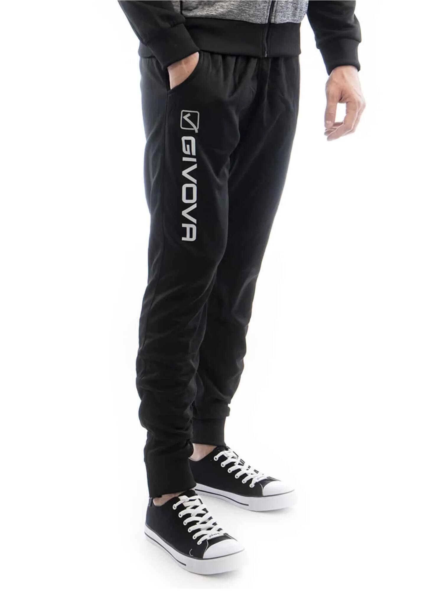 Tute complete uomo ( acetato-poliestere) givova nero/grigio scuro melange 4/5