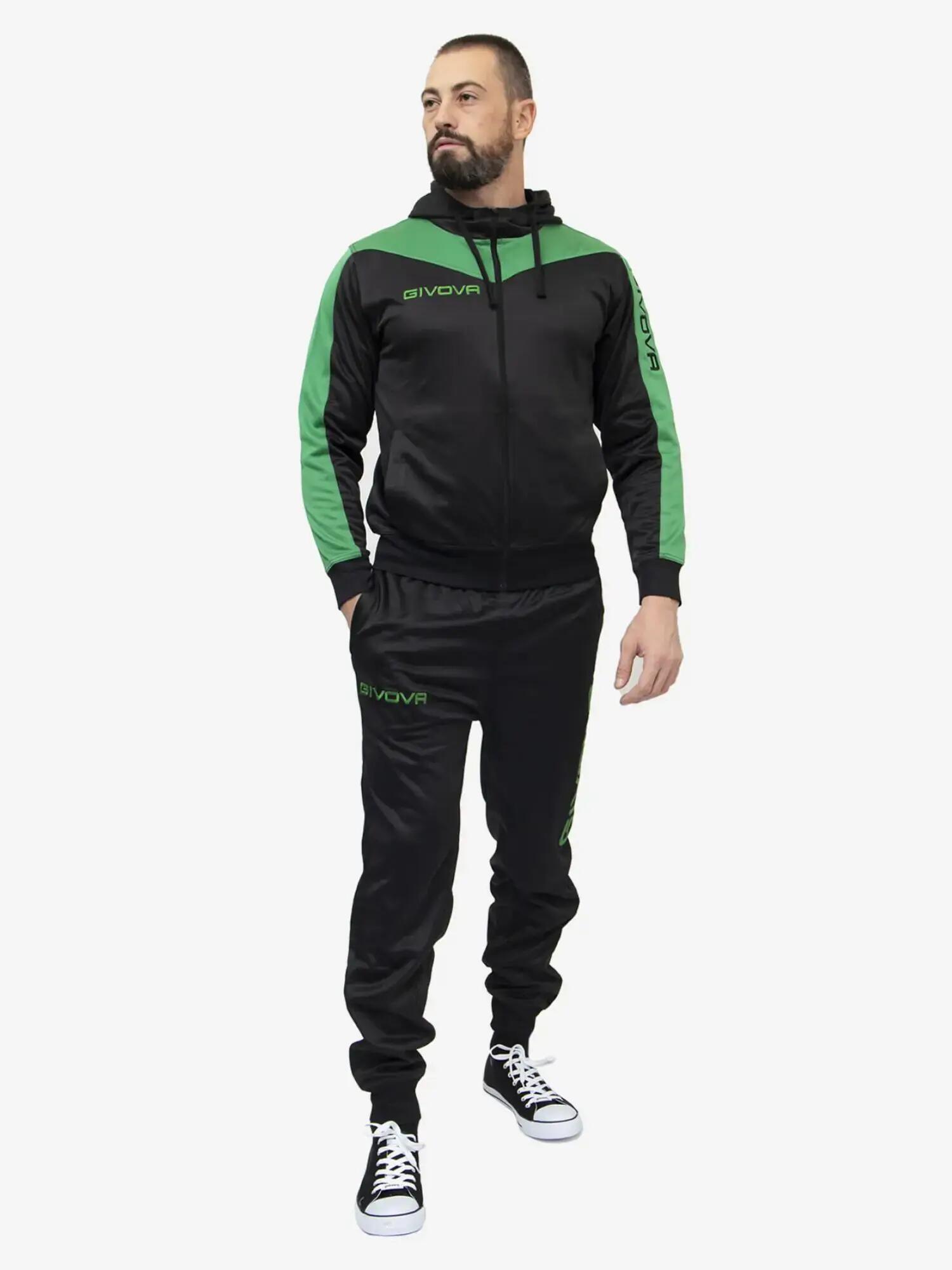 TUTA complete uomo ( acetato-poliestere) givova nero/verde 6/7
