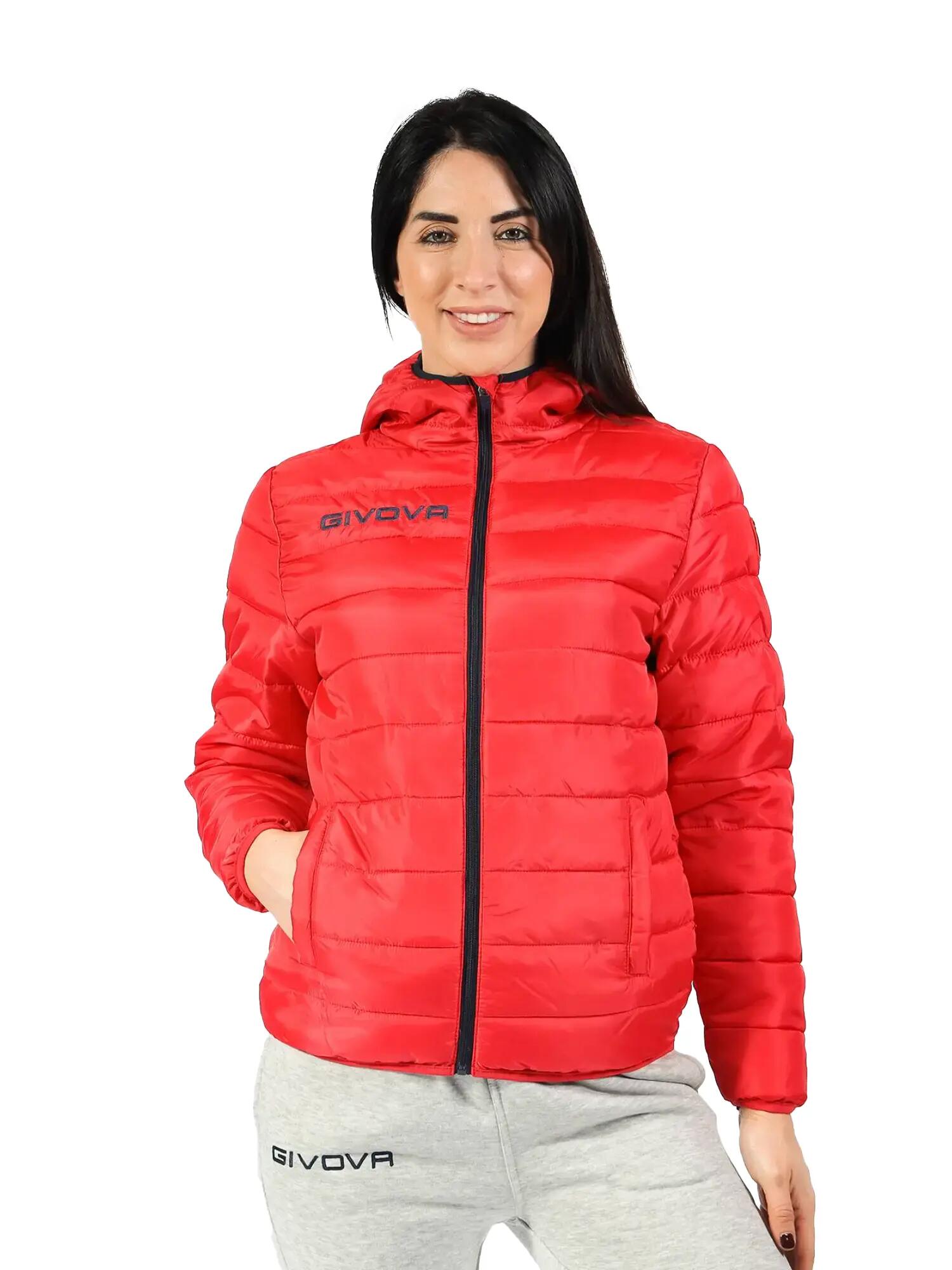 Jacke Givova Olanda rot mit verstellbarer Kapuze 2/7