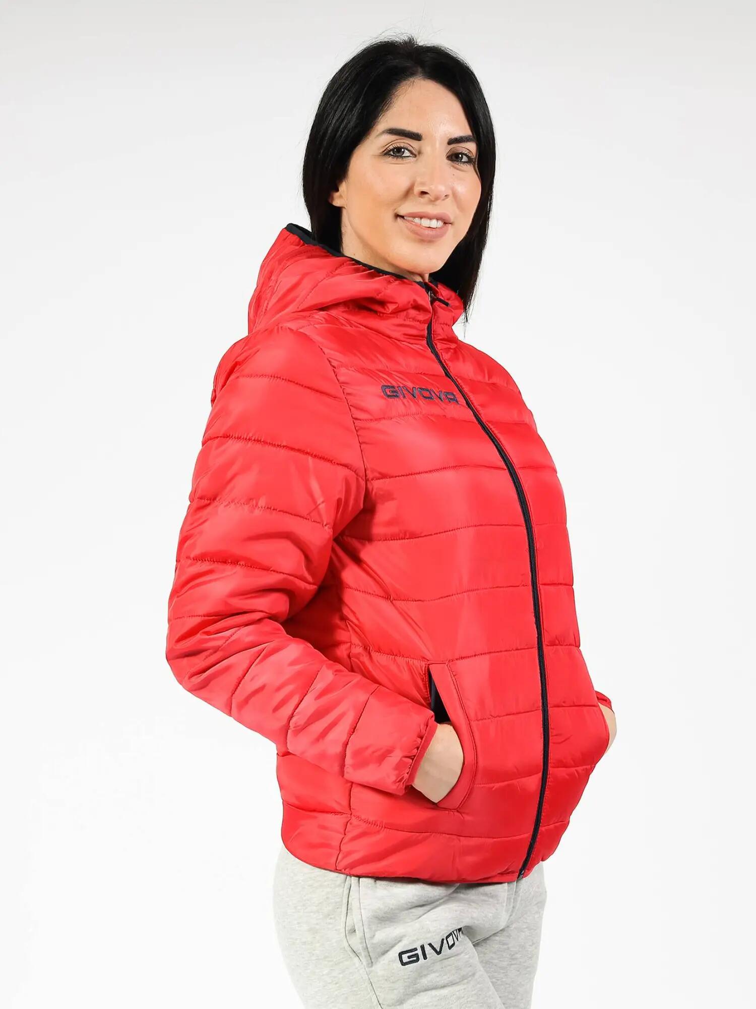 Jacke Givova Olanda rot mit verstellbarer Kapuze 4/7