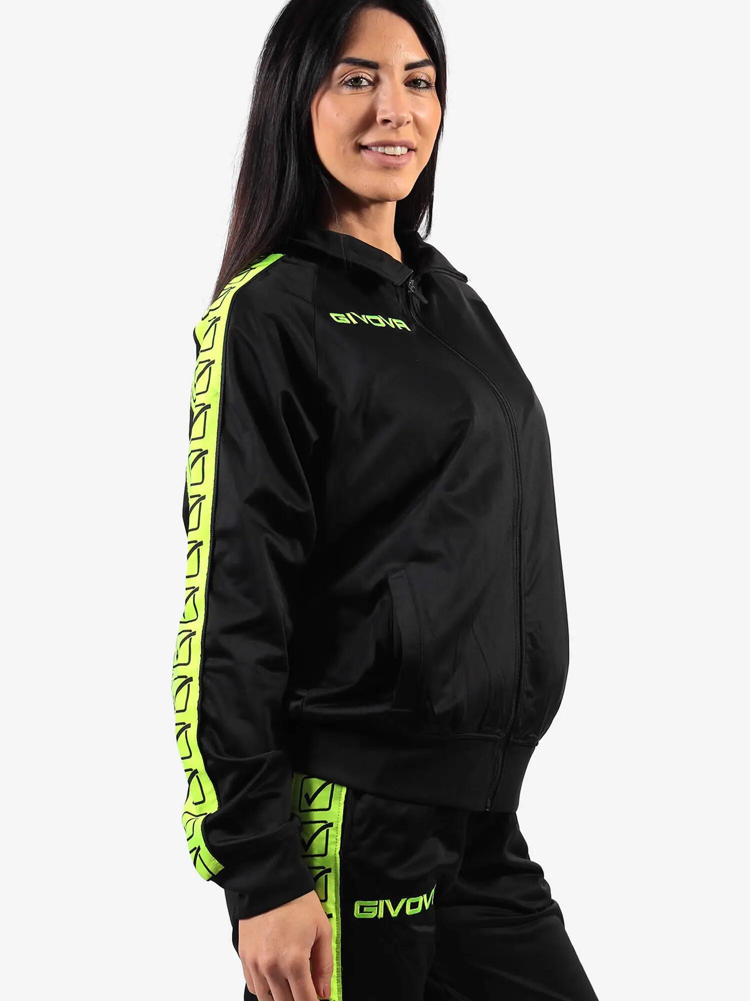Giacca tuta uomo givova giallo fluo/nero 4/4