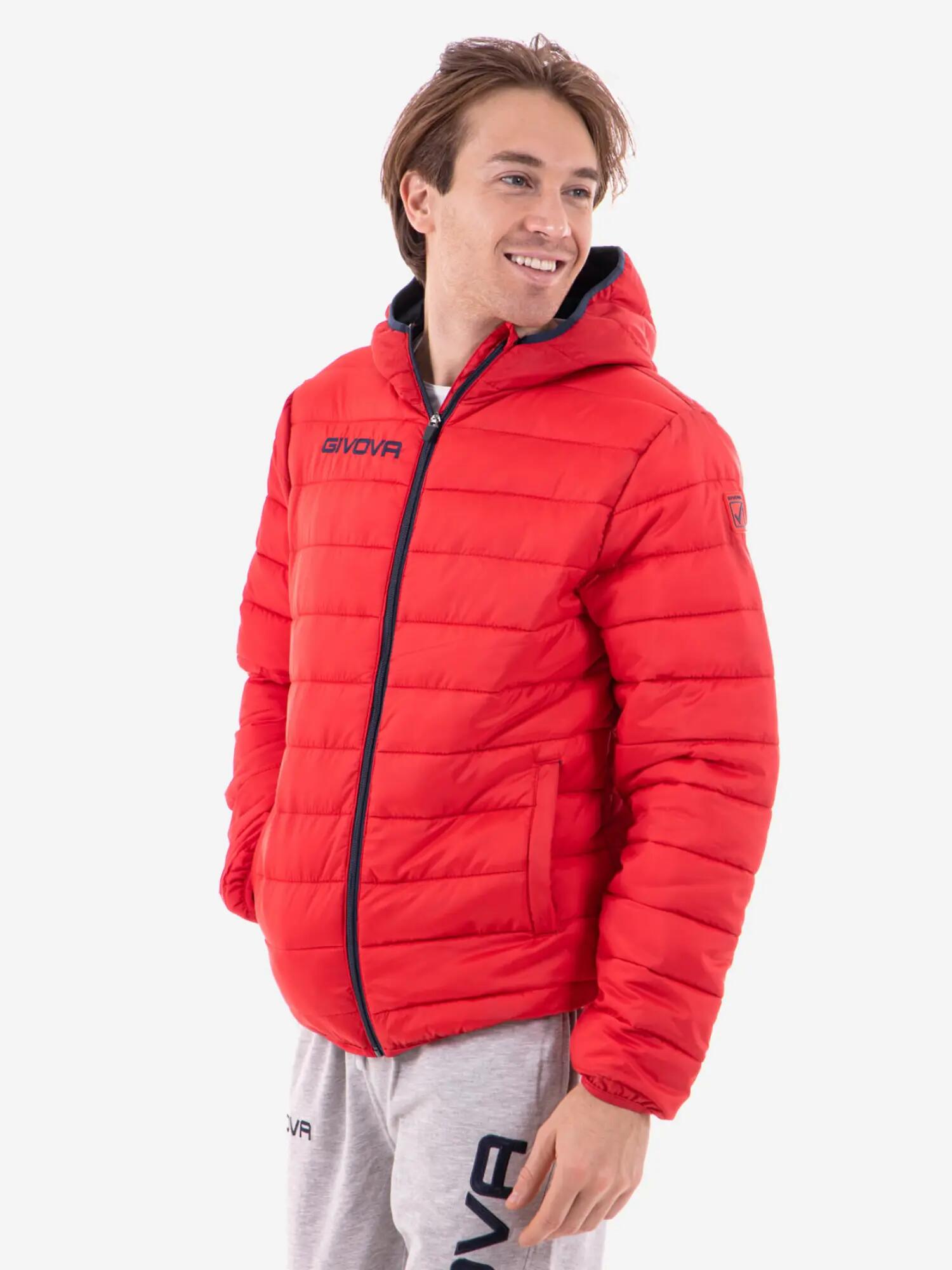 Jacke Givova Olanda rot mit verstellbarer Kapuze 3/7