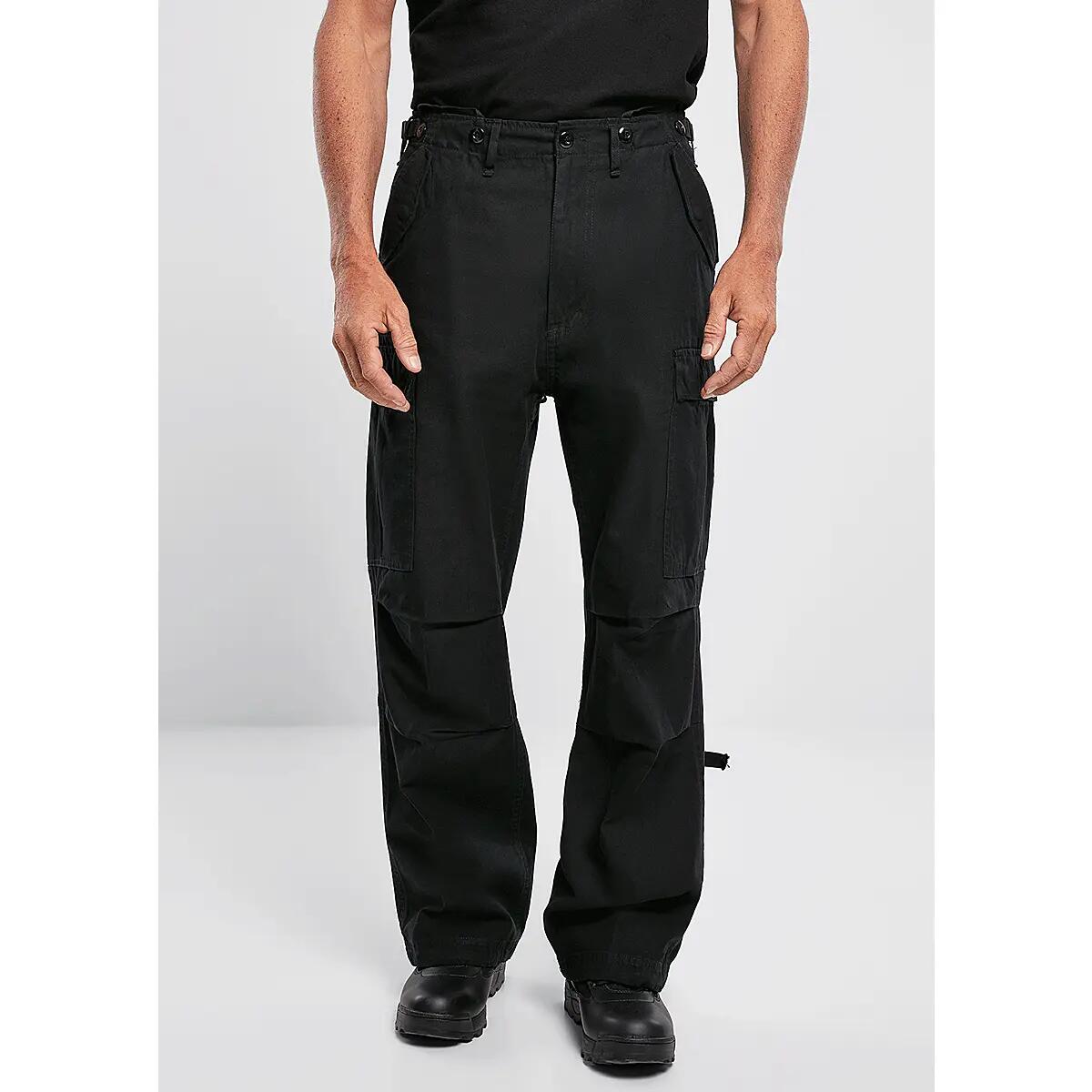 Herren - Vintage-Hose - Loose Fit - M65 - Schwarz, XL 4/5
