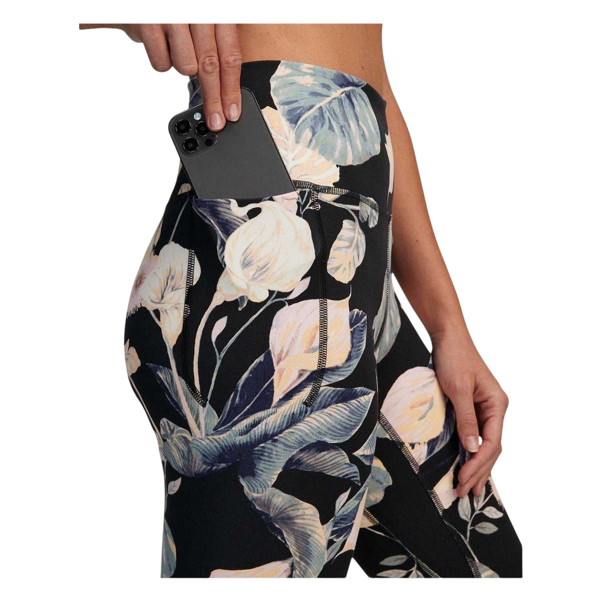 Legging Motif/style Floral MERIDIAN Femme (Noir) 4/4