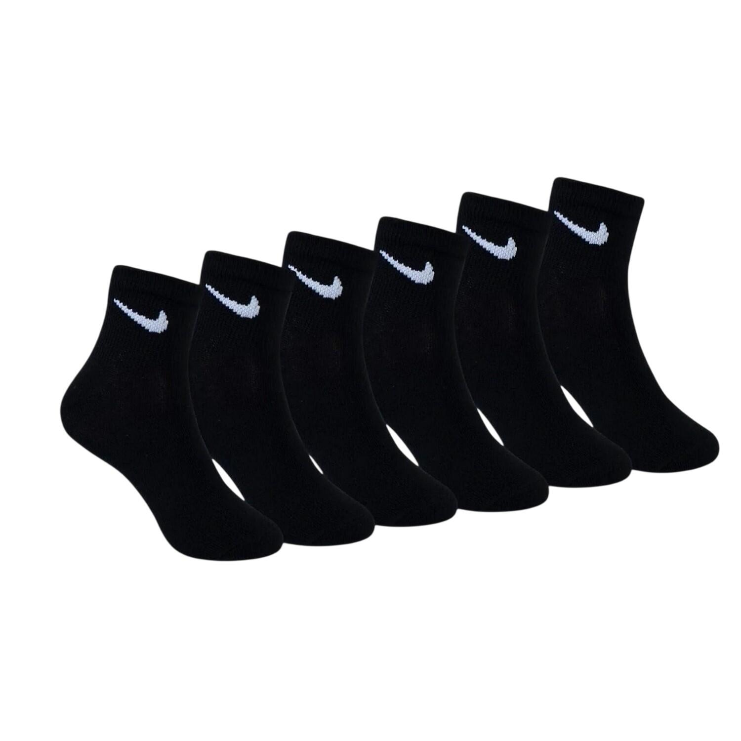 Calcetines Tobilleros Diseño Swoosh para Niños/Niñas Packs de 6 Negro 2/2