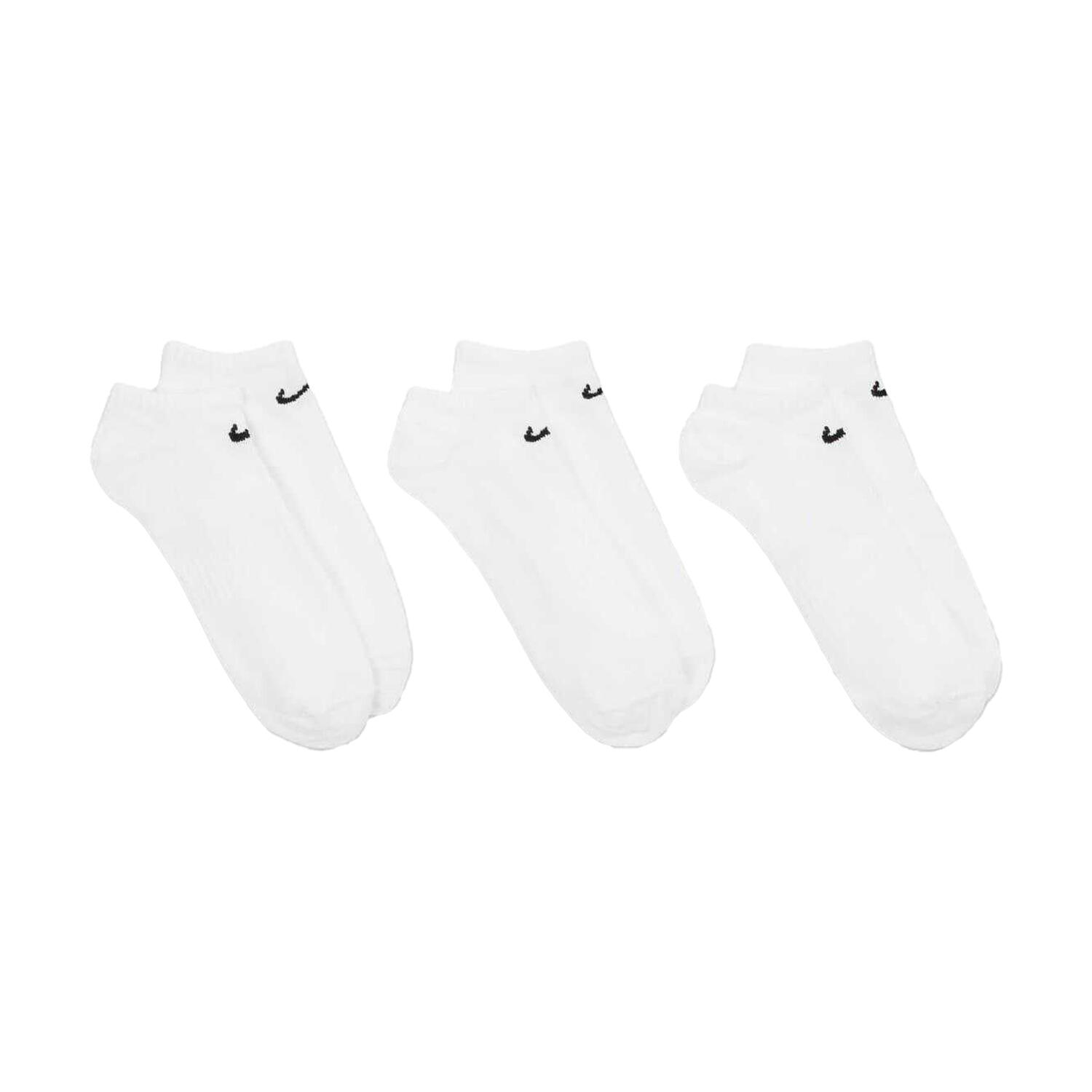 Mens NoShow Socks (Pack of 3) (White) 3/4