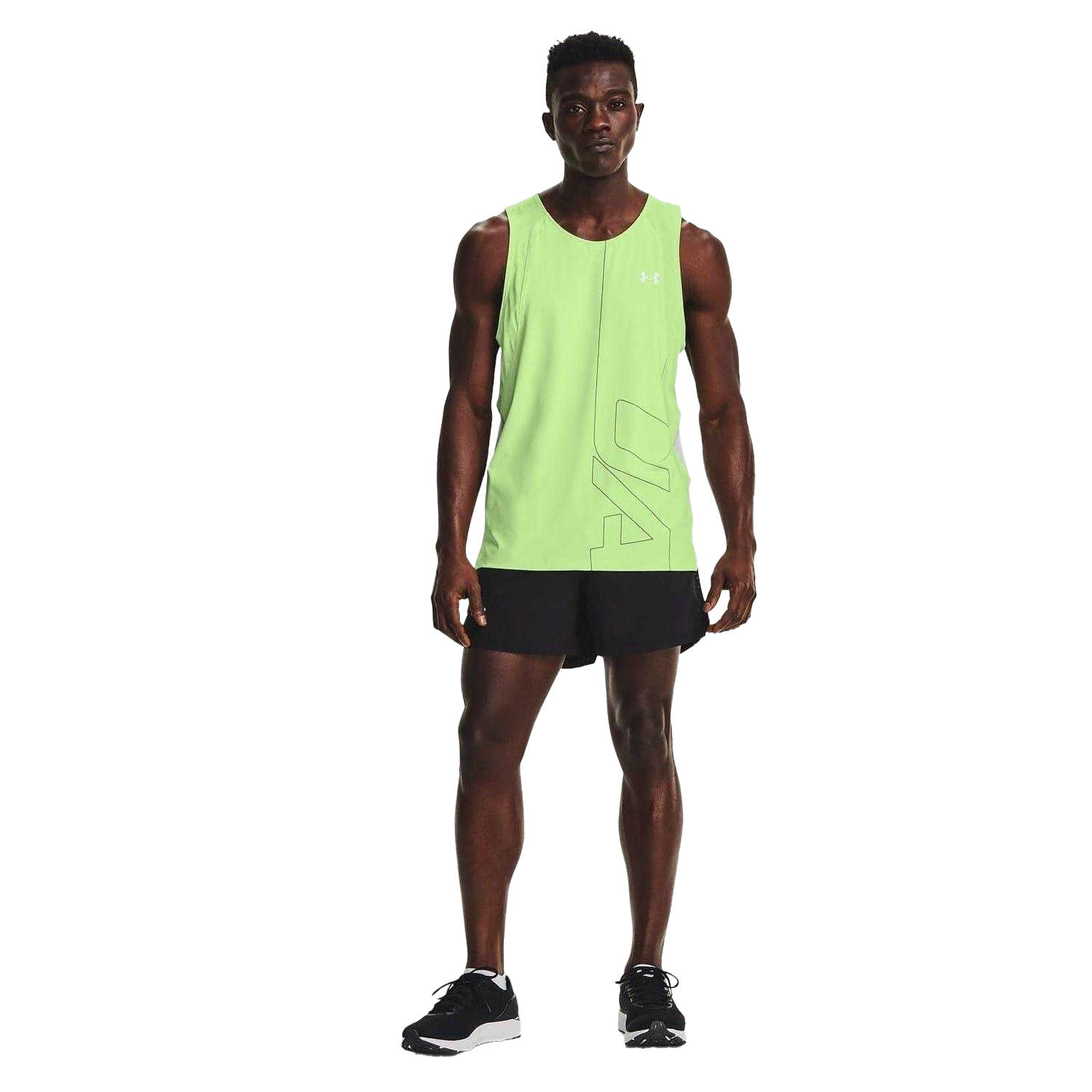 Pantaloncini Da Corsa Leggera Uomo Under Armour Launch Nero 4/7