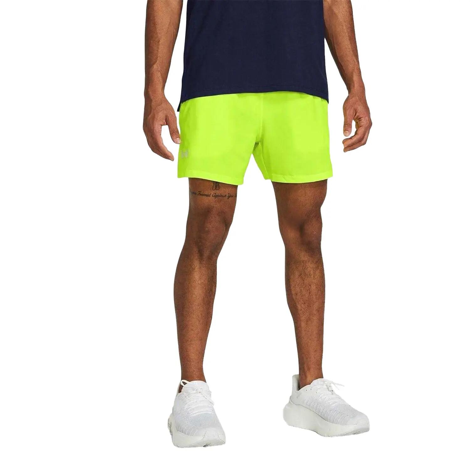 Heren Launch Lichtgewicht Hardloopshort (Geel) 4/5