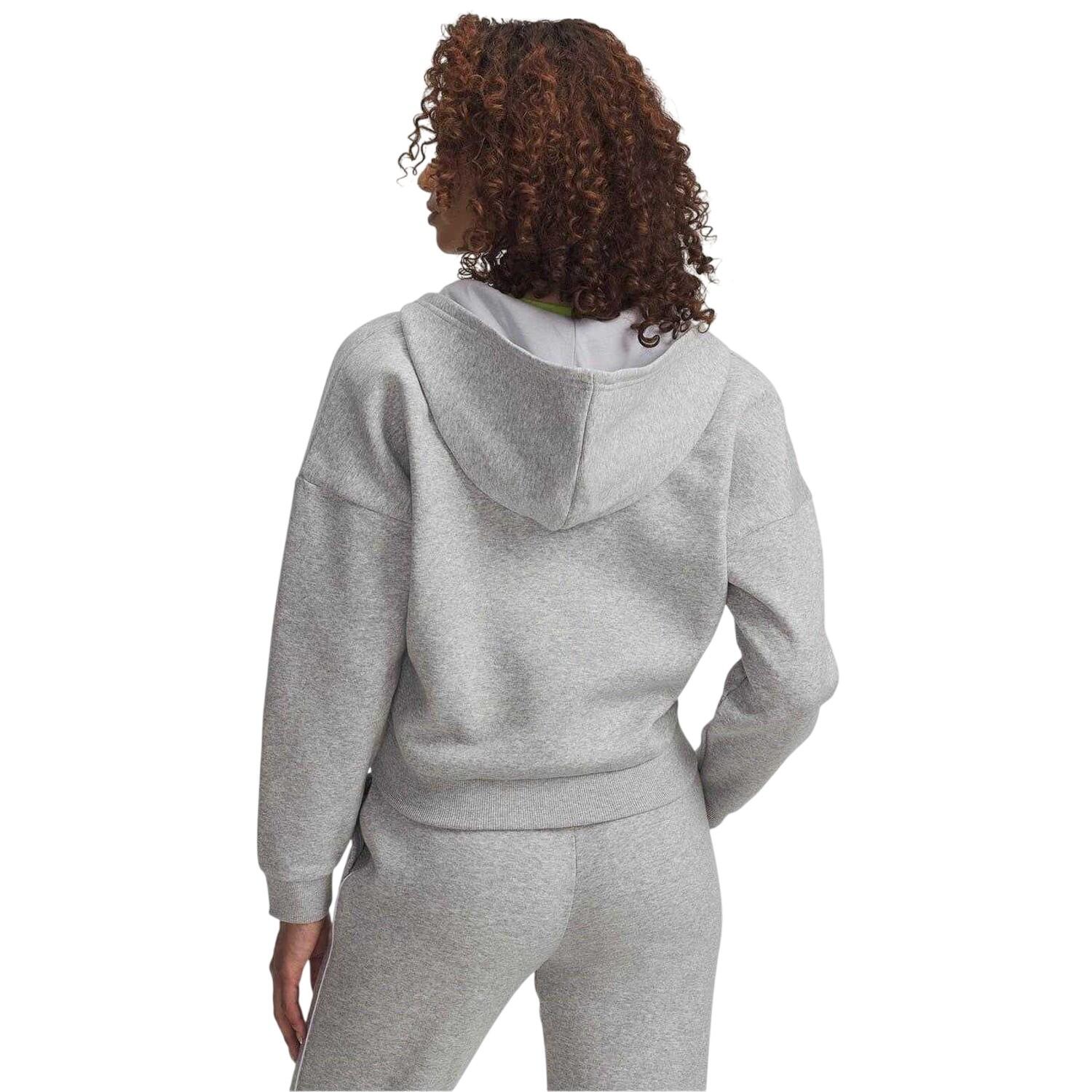 Felpa Vestibilità Rilassata Con Cappuccio Donna Under Armour Rival Grigio Erica 2/3