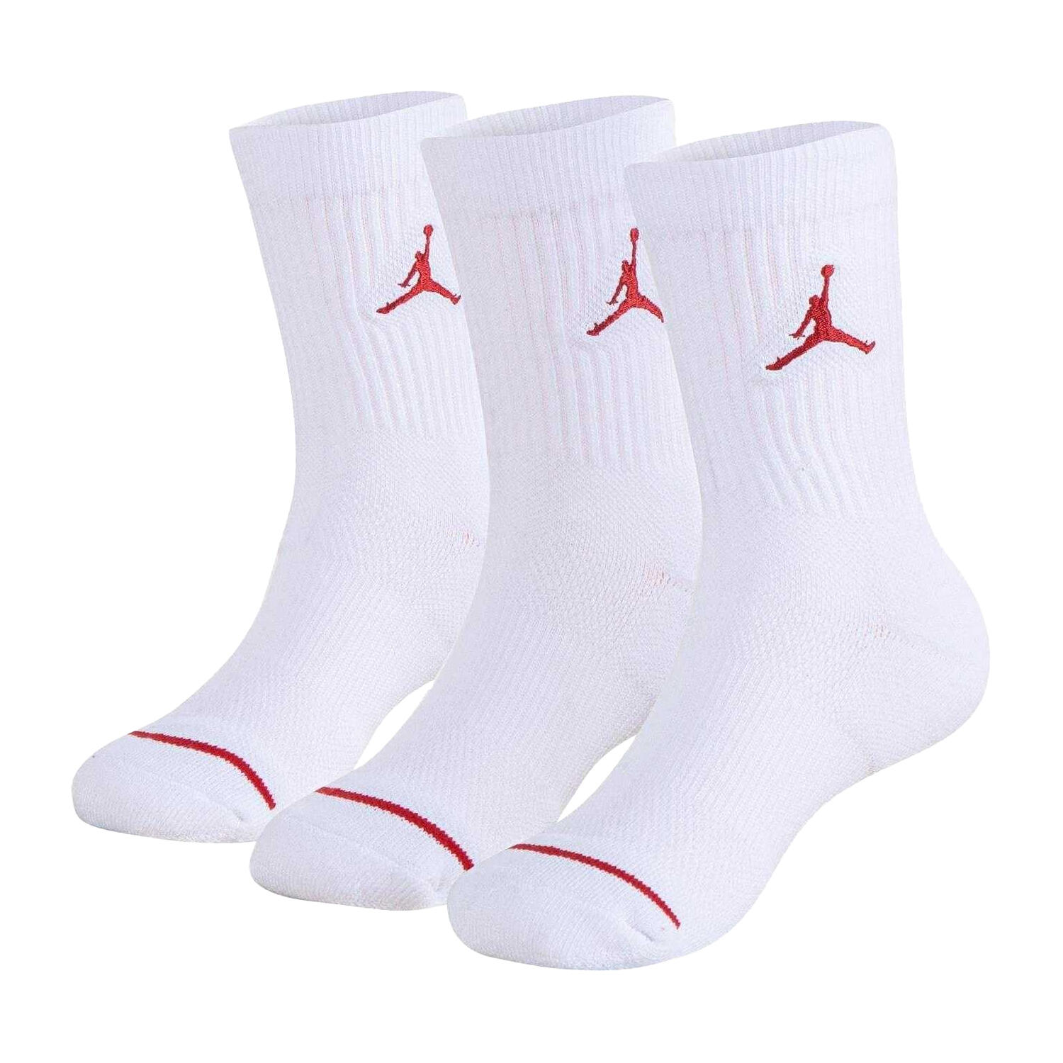 Calzettoni Bambini Misura Confezione 3 Nike Air Jordan Bianco 1/2