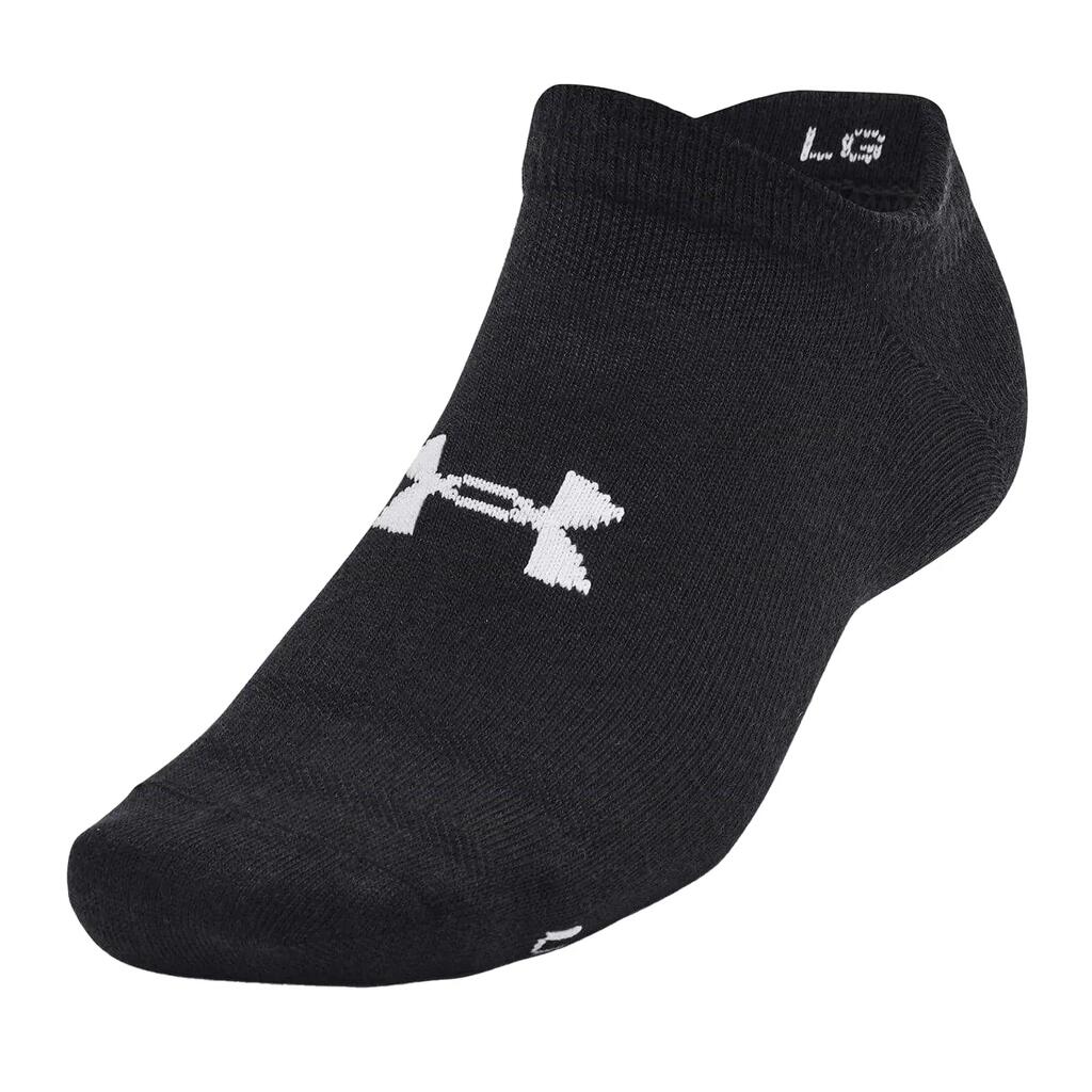Womens/Ladies Essential NoShow Socks (Pack of 6) (Black/White/Grey)