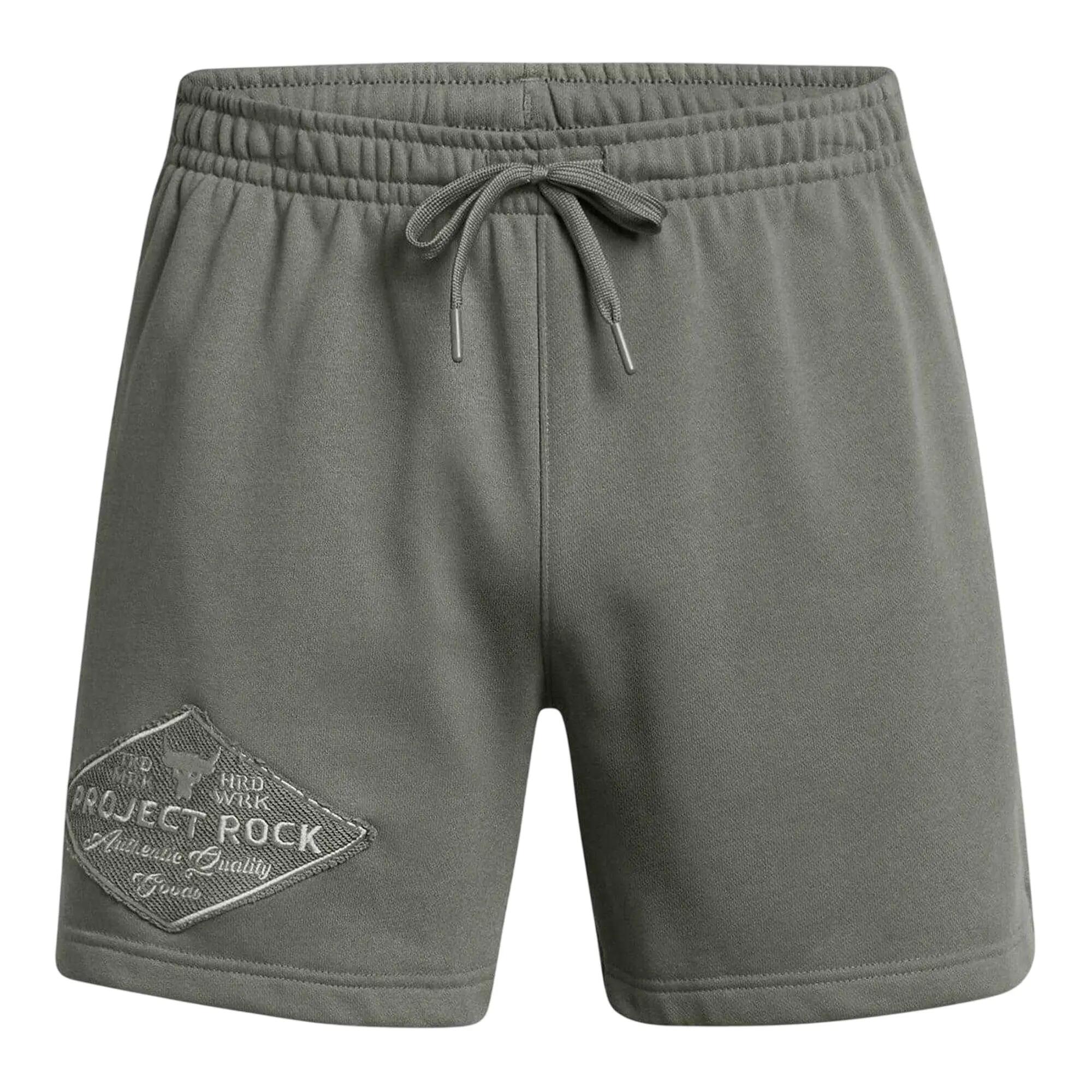 Mens Project Rock Sweat Shorts (Green) 2/3