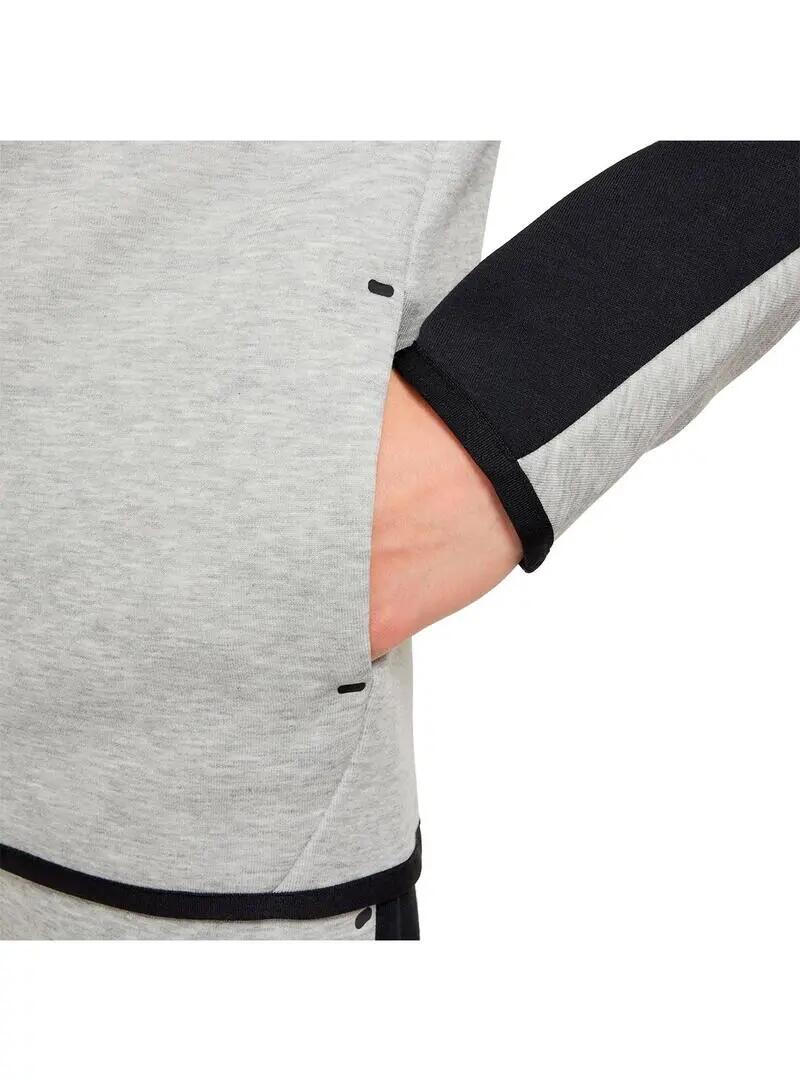 Felpa Con Cappuccio E Zip Intera Tecnologia Pile Bambini Nike Nero Grigio 5/7