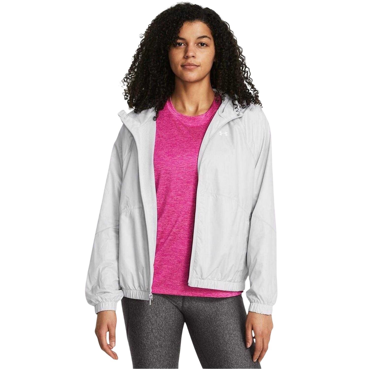 Rival Giacca A Vento Sport Impermeabile Donna Under Armour Grigio Halo 3/4