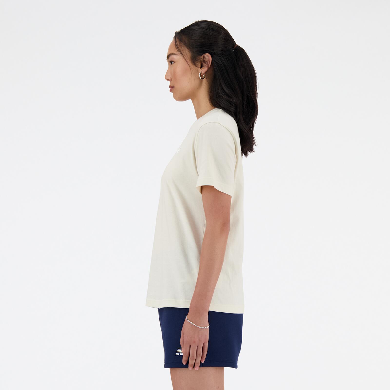 Camiseta de manga corta para Mujer New balance Wt41509 Beige 5/5