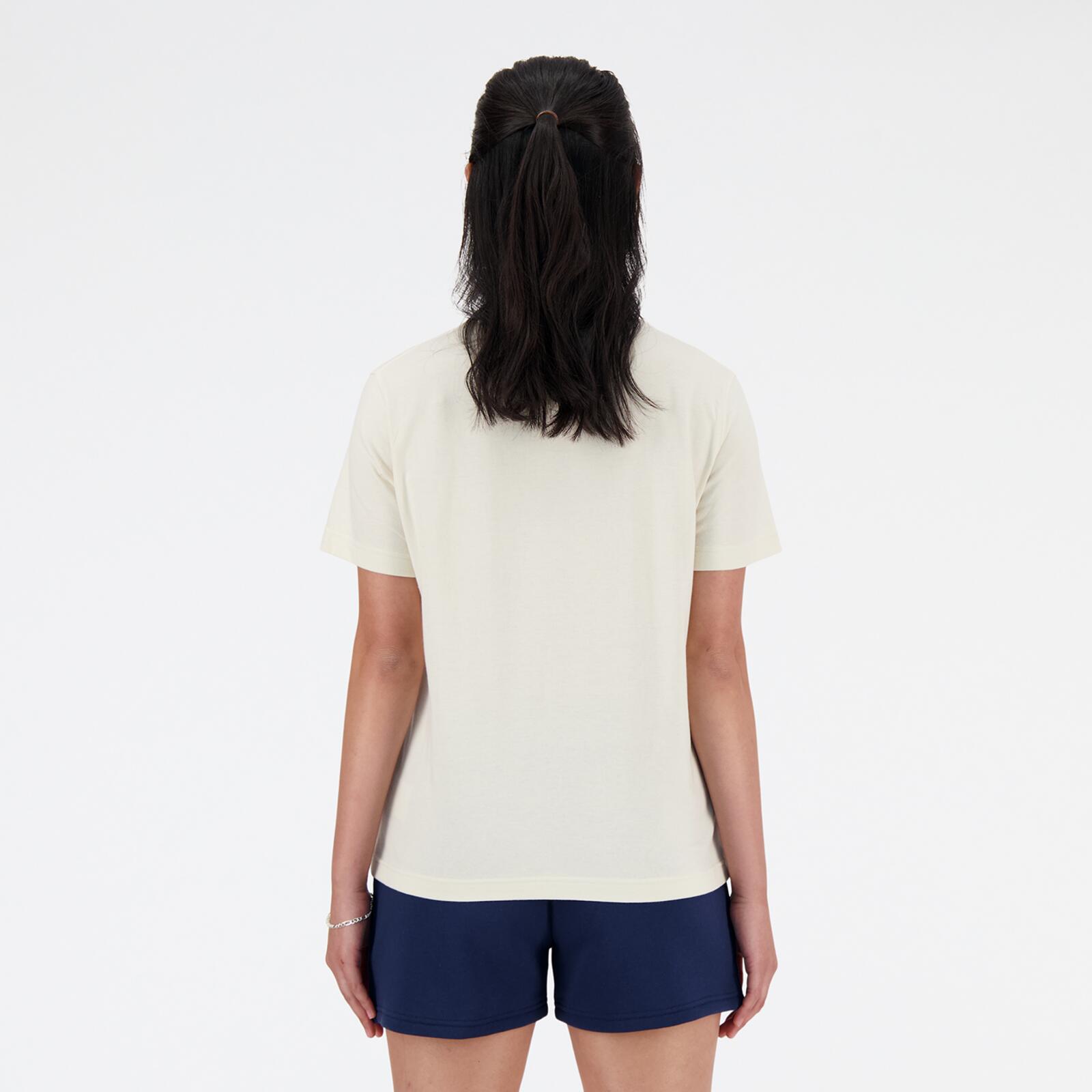 Camiseta de manga corta para Mujer New balance Wt41509 Beige 4/5