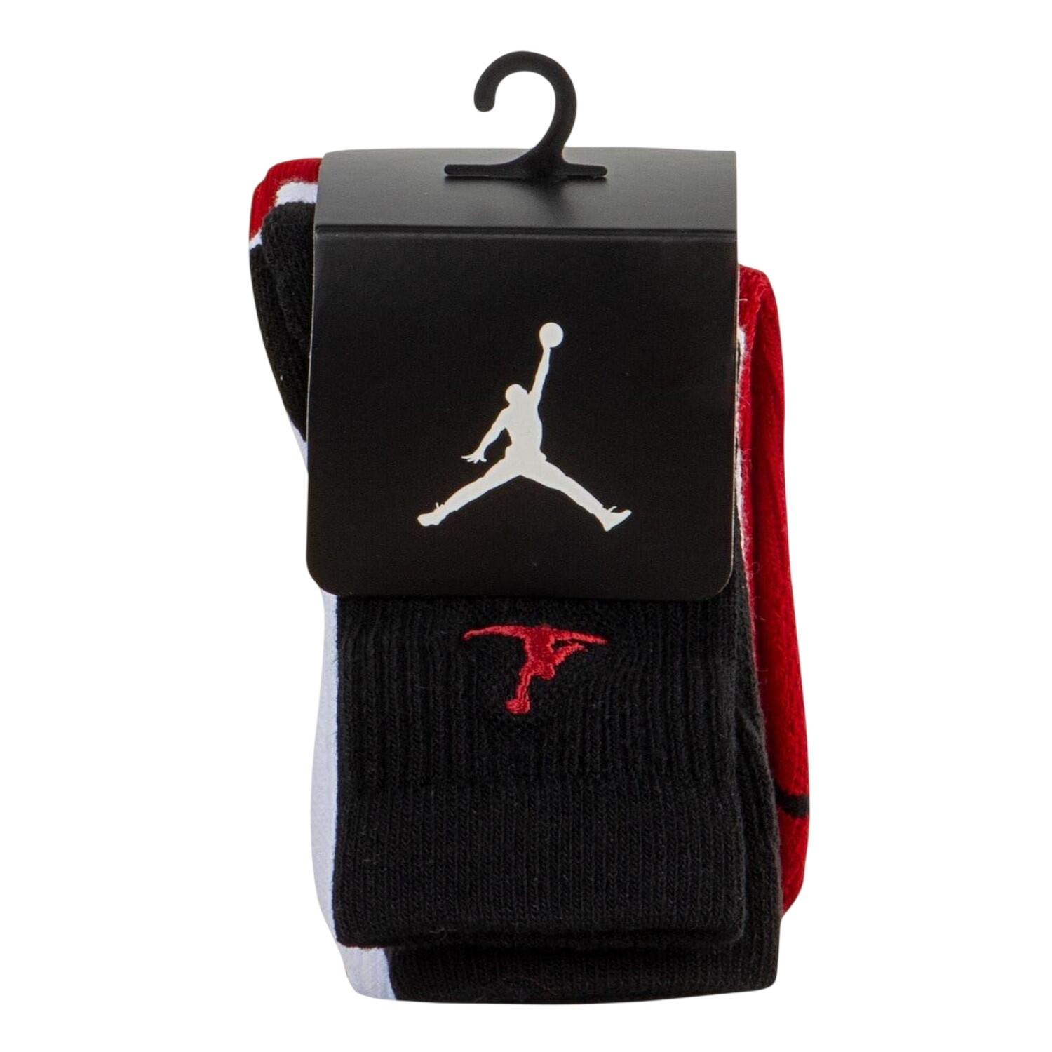Kinderen/Kinderen Air Jordan Crew Sokken (Set van 3) (Rood/Multikleurig) 3/5