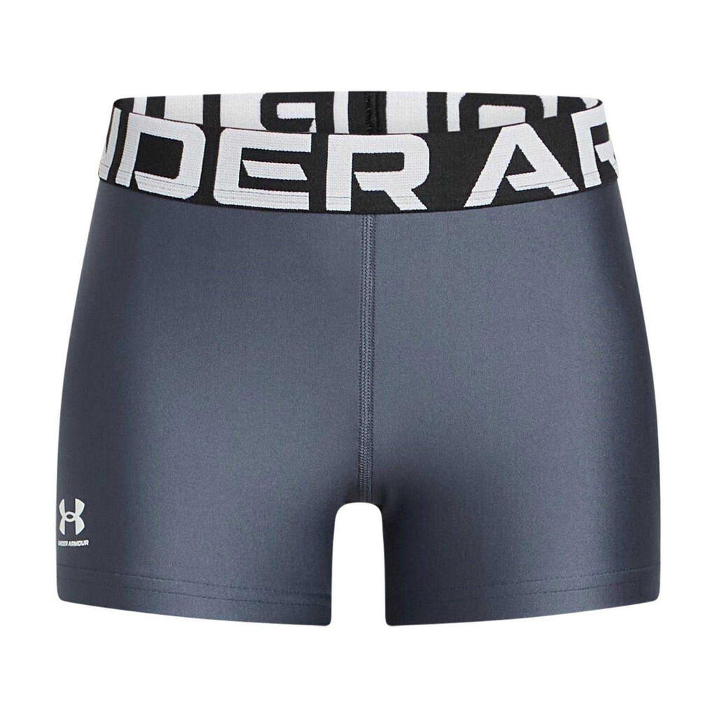 Girls Running Compression Shorts (Grey/White)