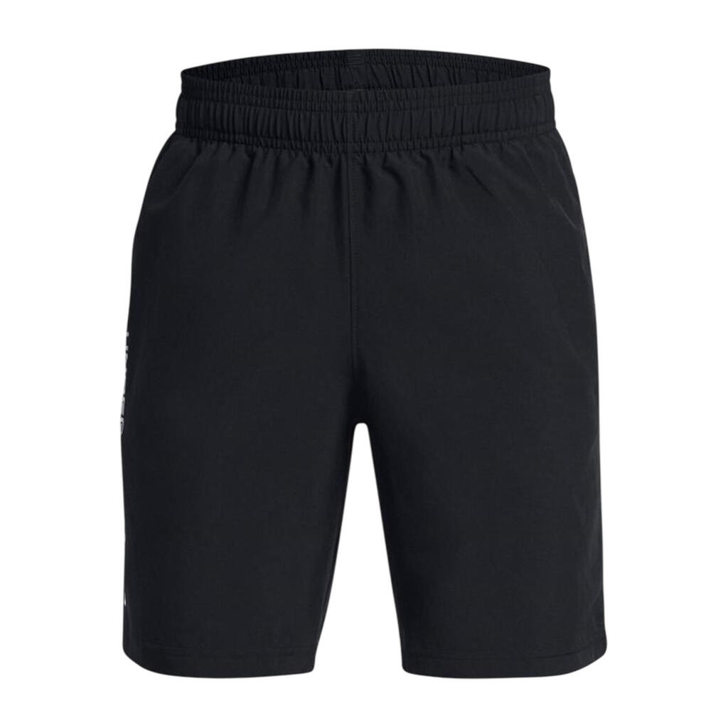 Boys Tech Woven Wordmark Shorts (Black)
