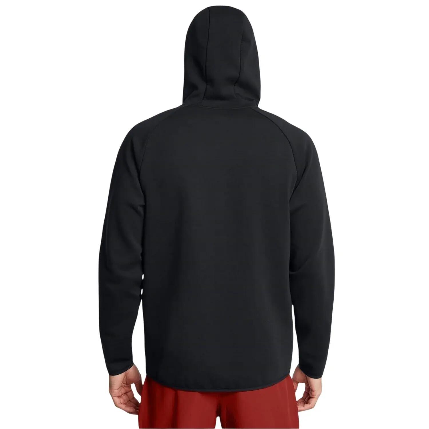 Felpa Con Cappuccio E Zip Intera Uomo Under Armour Unstoppable Nero 3/6
