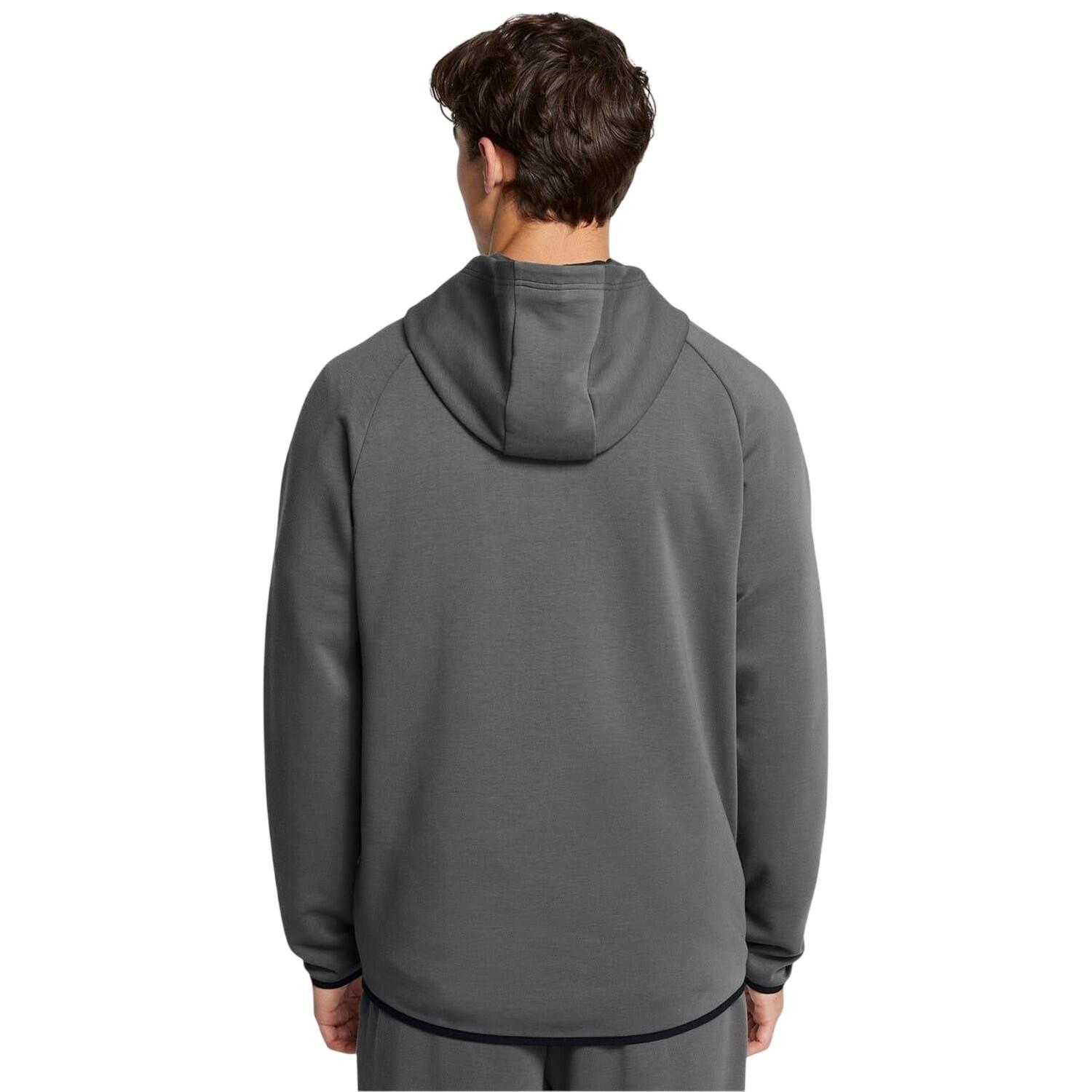 Felpa Con Cappuccio E Zip Intera Uomo Under Armour Unstoppable Bianco Castlerock 3/6