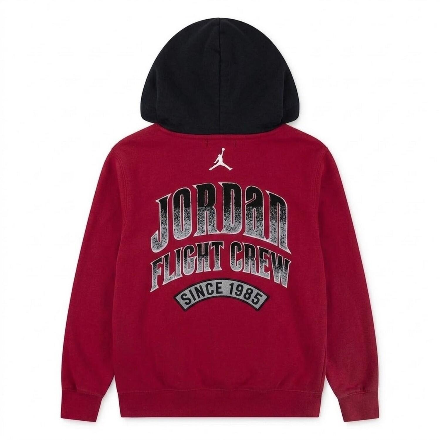 Felpa Con Cappuccio Pile Bambini Nike Air Jordan Rosso 2/4