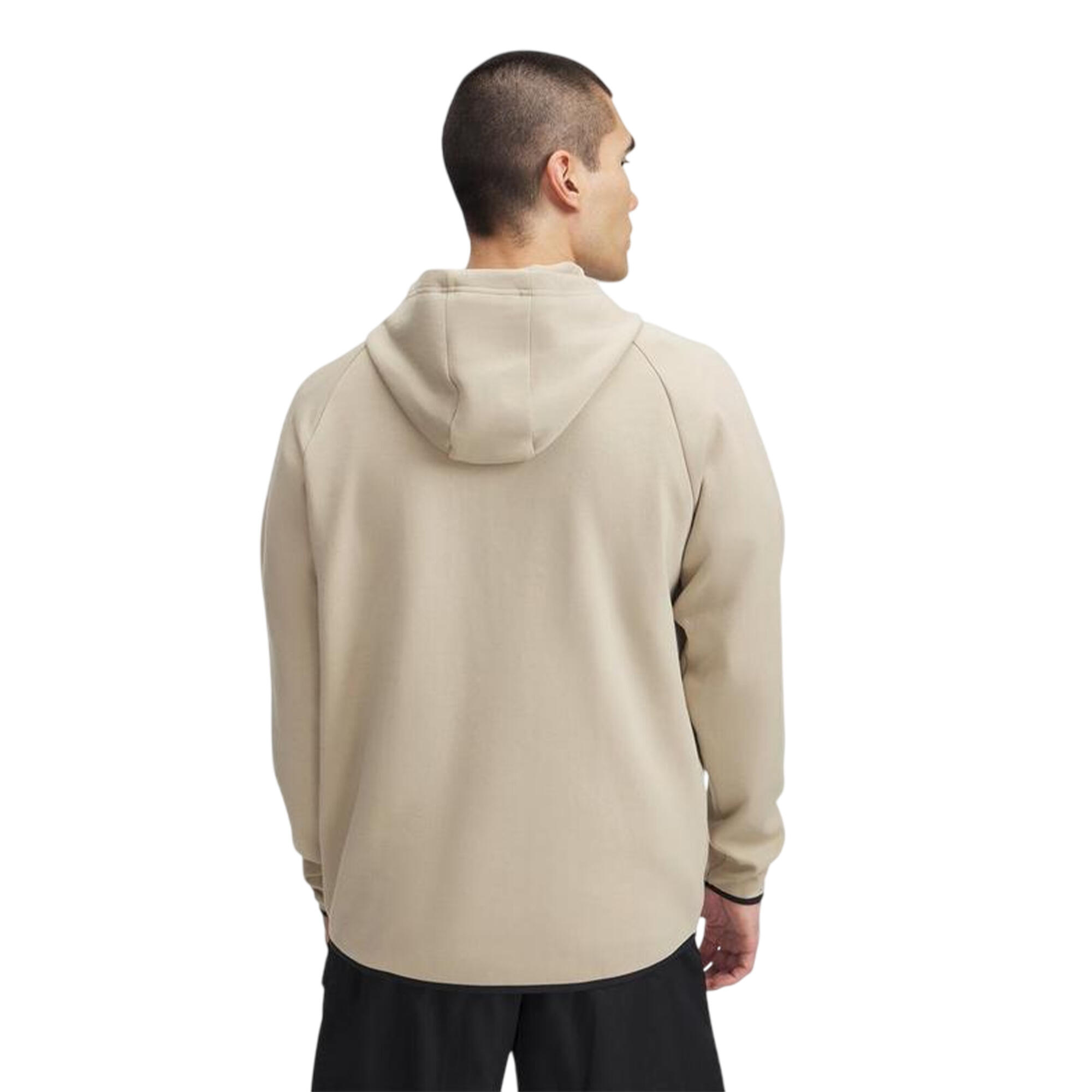 Heren Essential Fleece Raglan Hoodie (Bruin) 2/4
