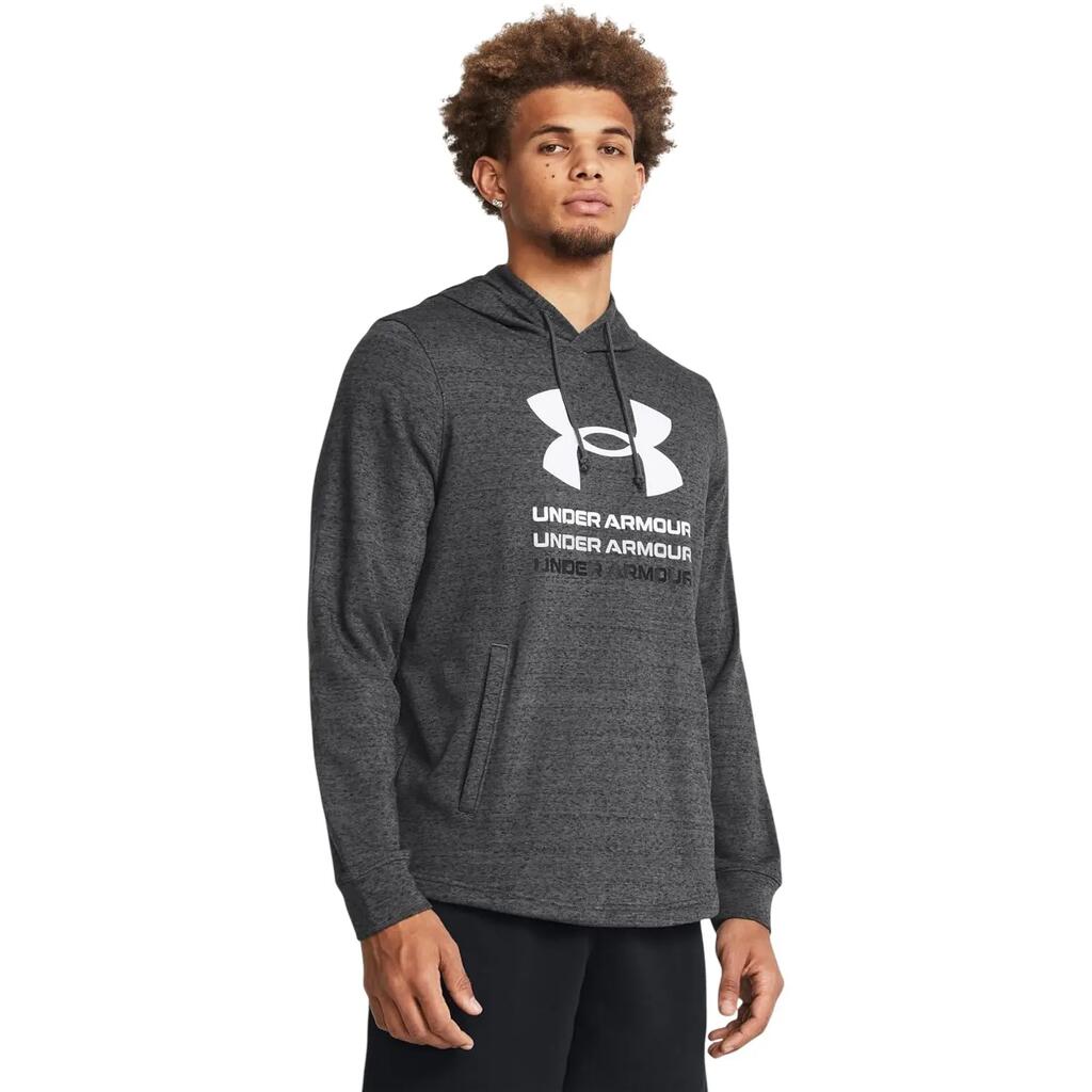 Mens Rival Terry Graphic Hoodie (Grey)