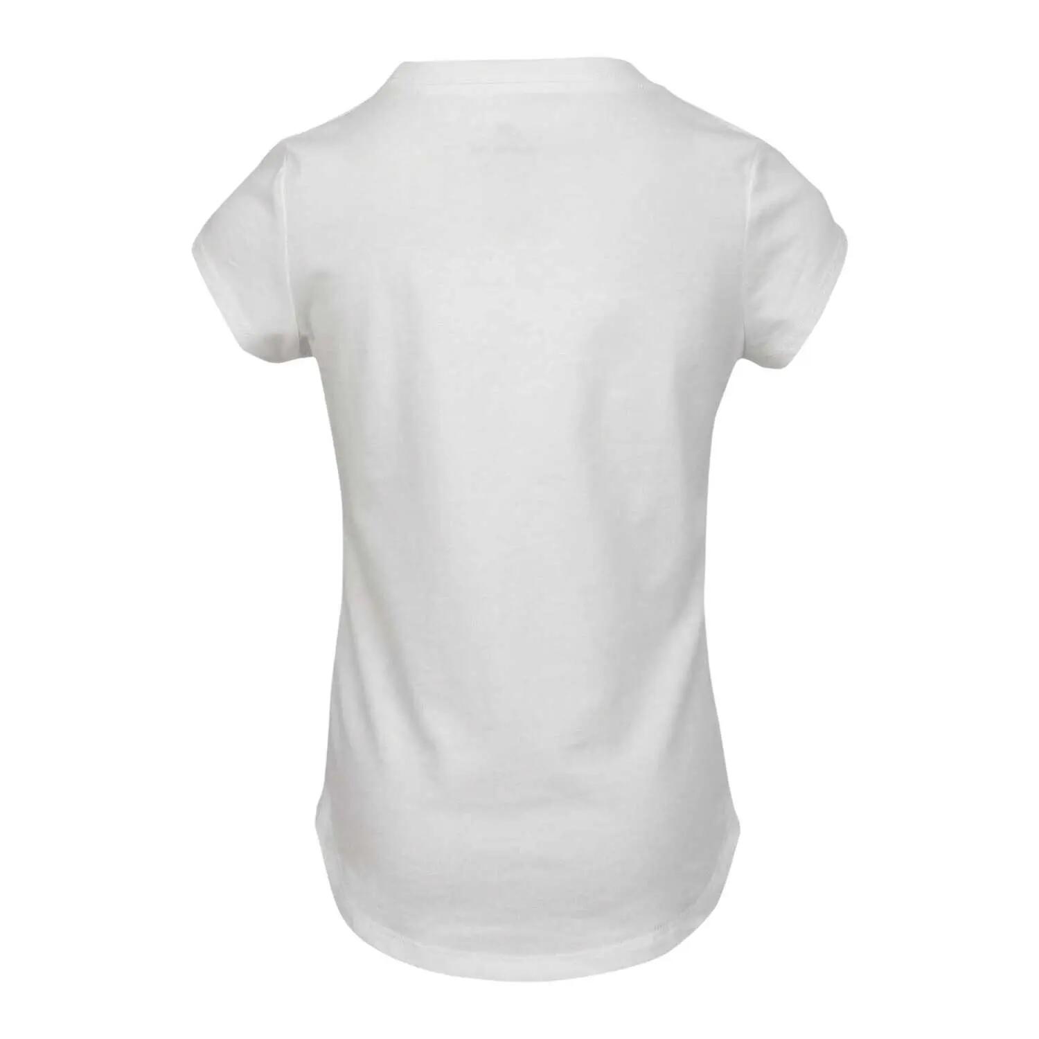Tshirt Manches Courtes Motif/style Scintillant Fille (Blanc / Rose) 2/3