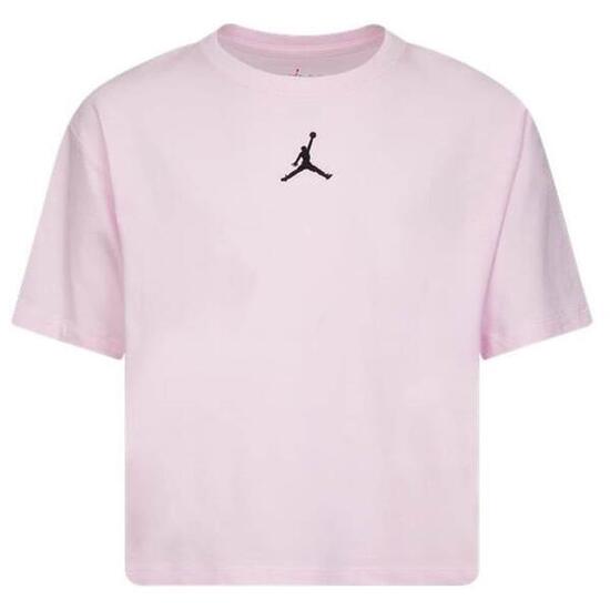 Air Jordan Jumpman cropped Tshirt voor meisjes (Roze/Zwart)