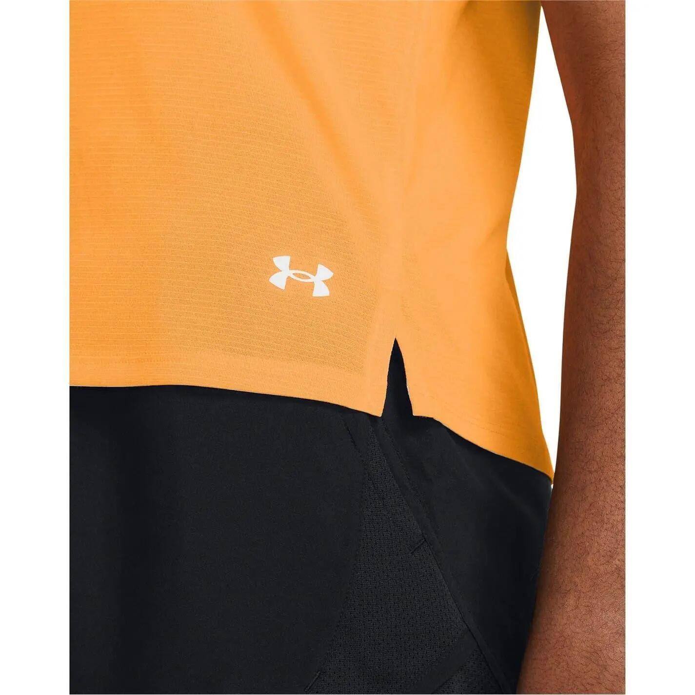 Womens/Ladies Streaker Running Top (Orange) 4/5