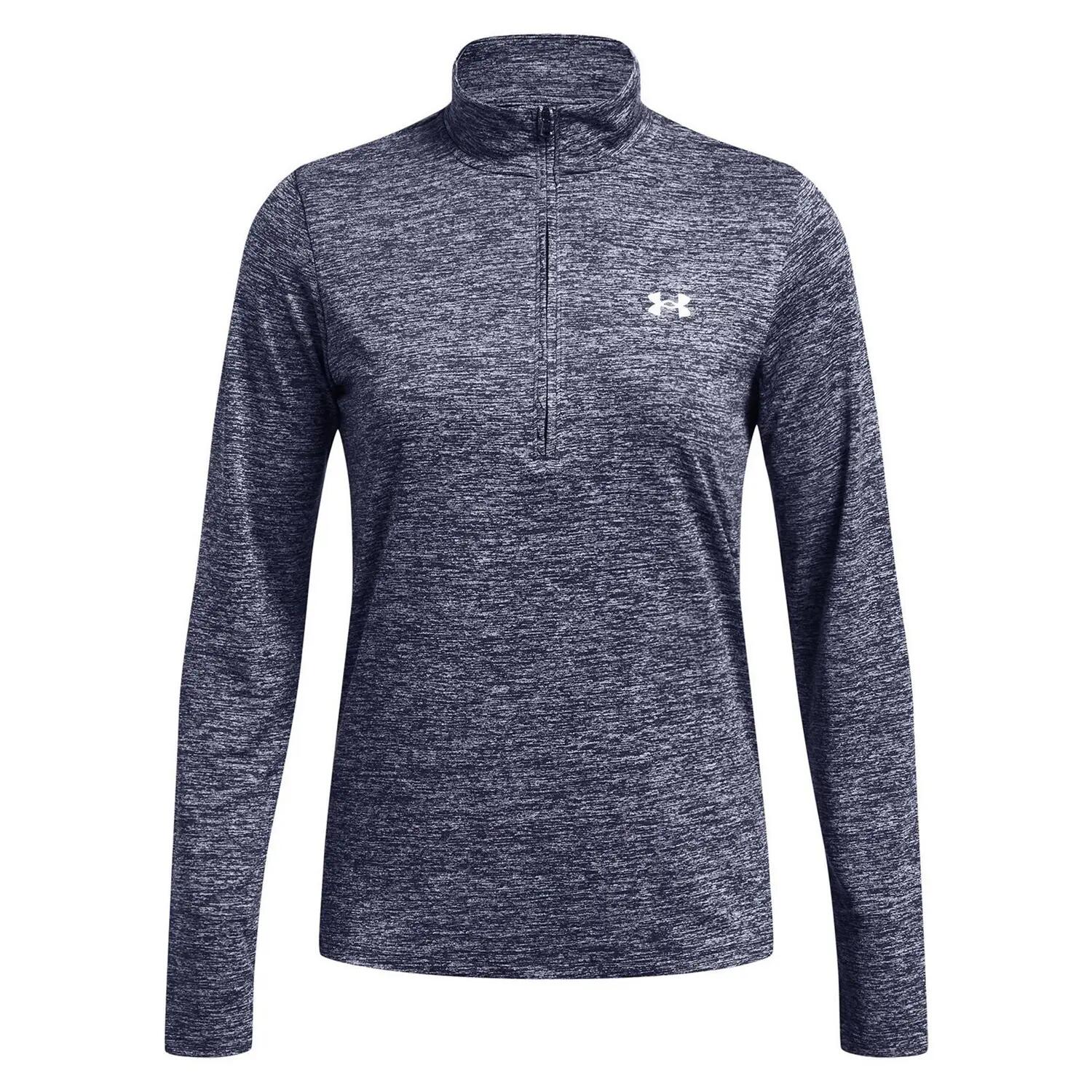 Top Struttura Mezza Cerniera Donna Under Armour Tech Blu Navy Notte 2/4