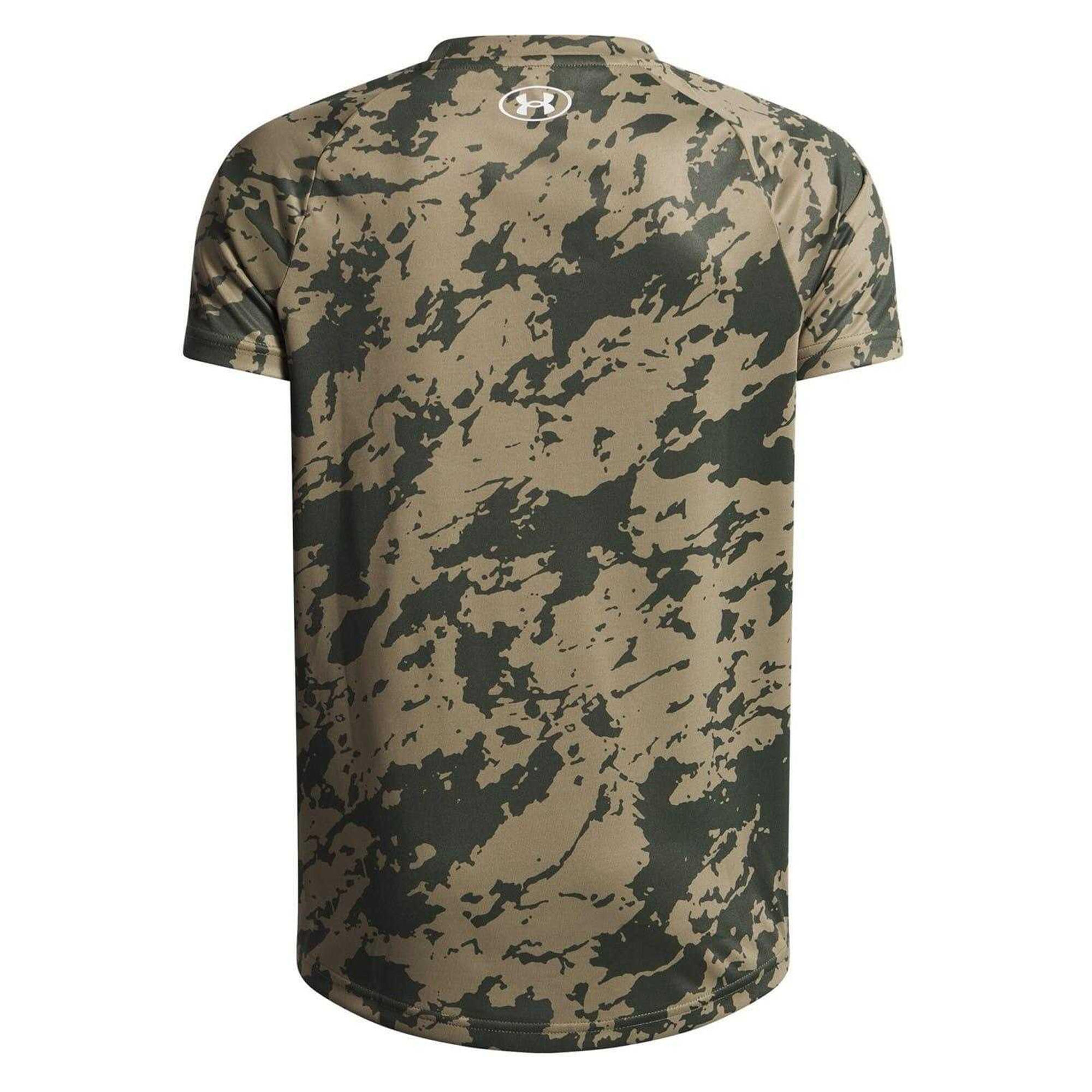 Maglietta Camo Ragazzi Under Armour Tech 2.0 Blu Marine 2/2