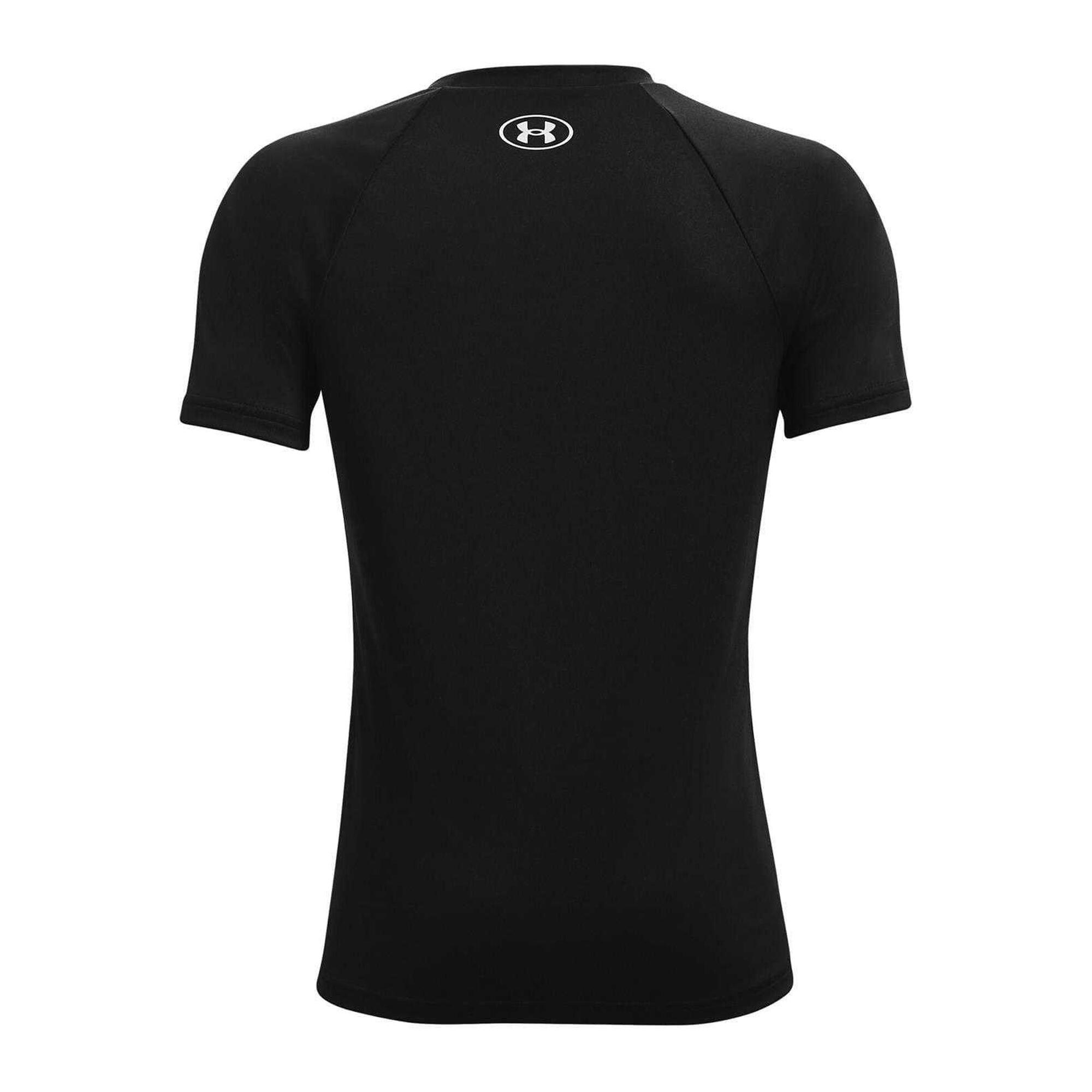 Maglietta Ampia Grande Logo Ragazzi Under Armour Tech Nero Bianco 2/2