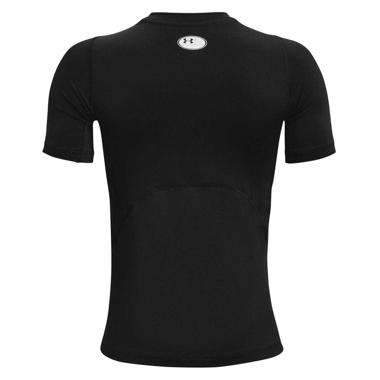 Maglietta HeatGear Maniche Corte Ragazzi Under Armour Nero 2/2
