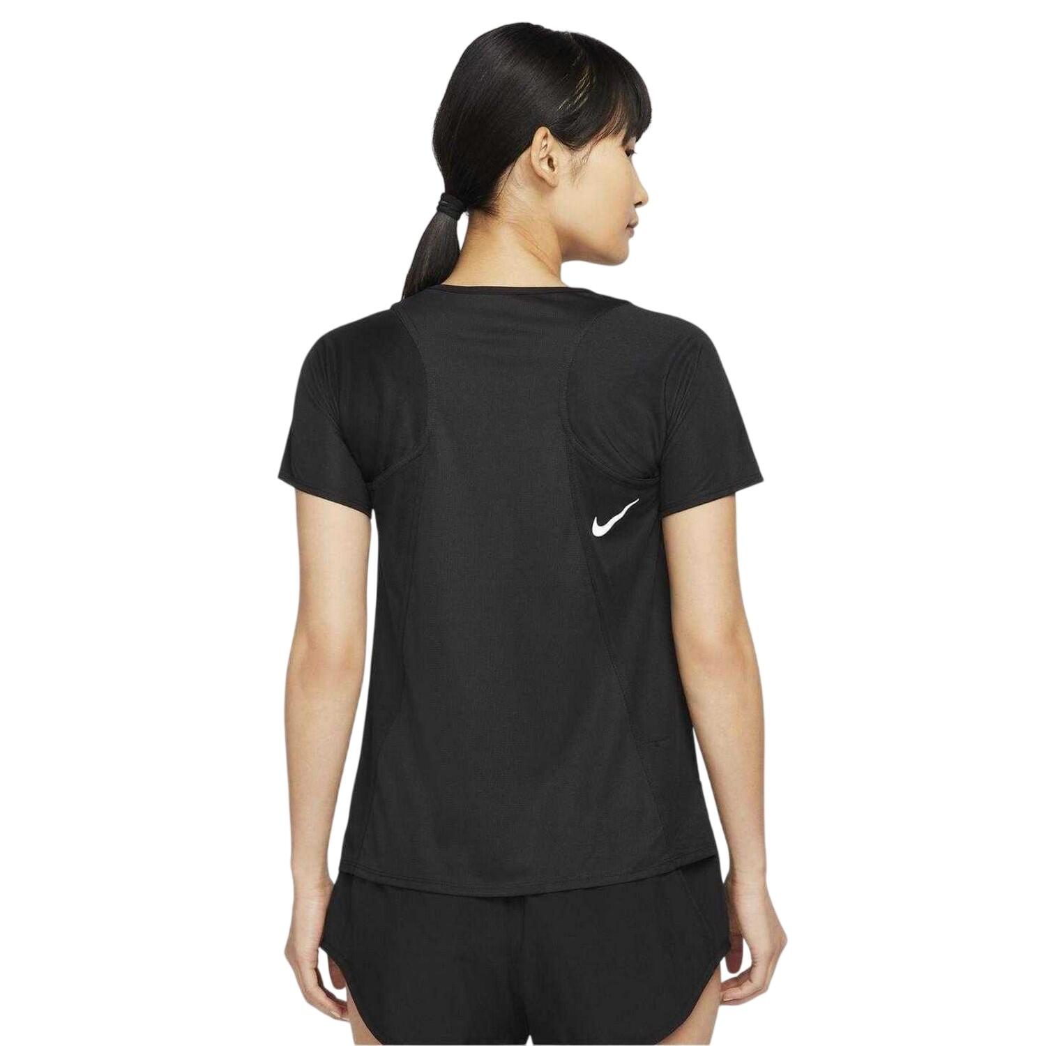 Top Corse DriFIT Maniche Corte Donna Nike Nero 2/5