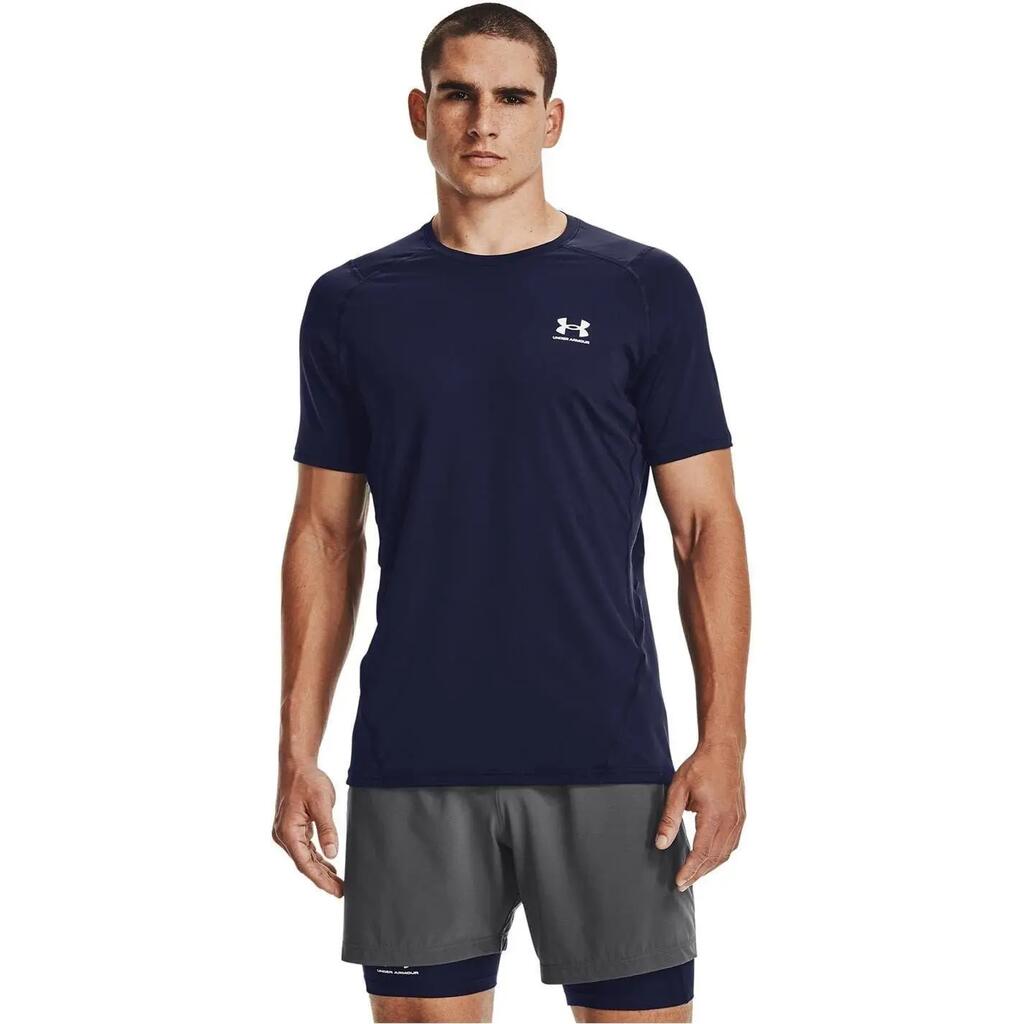 Mens HeatGear Mesh Panel Fitted TShirt (Midnight Navy)