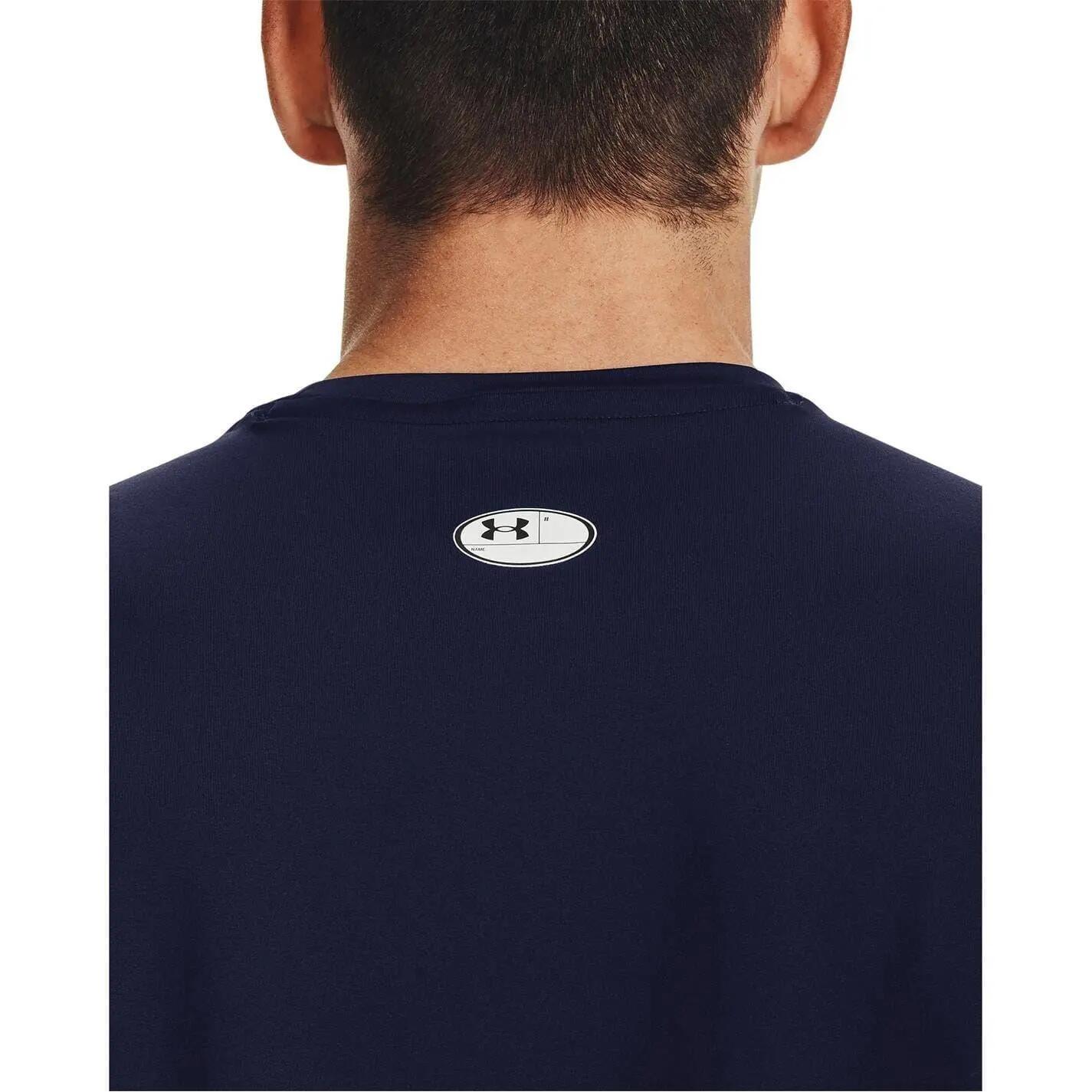 Heren HeatGear Mesh Panel Fitted Tshirt (Middernacht marine) 4/7