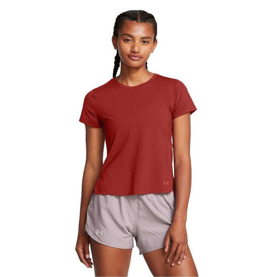Maglietta Regolare Girocollo Donna Under Armour Launch Arancio