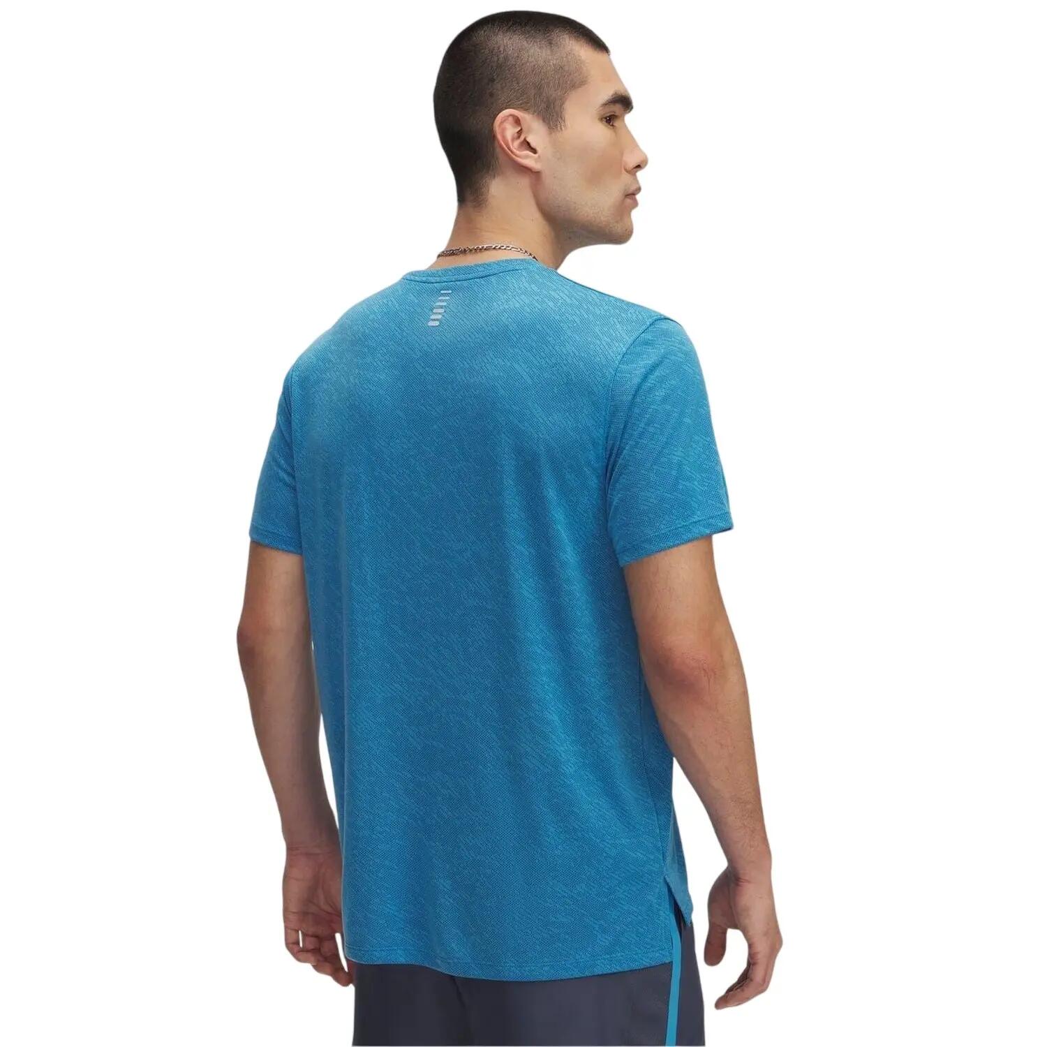 Maglietta Corsa Regolare Camo Uomo Under Armour Launch Blu 2/3