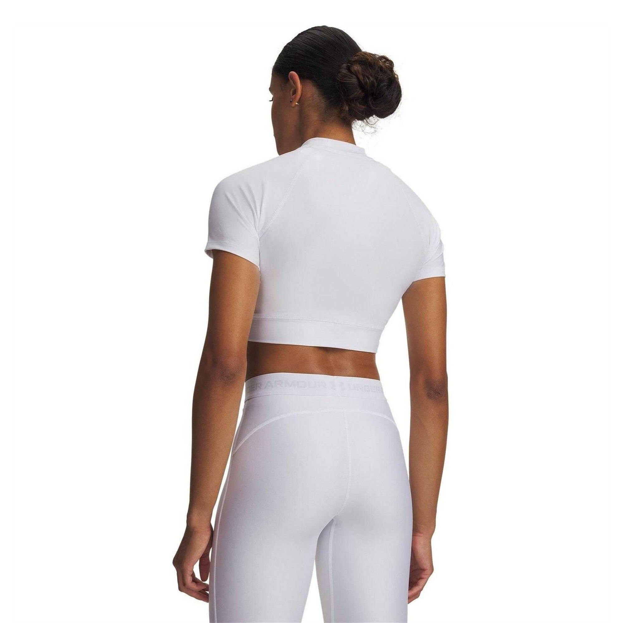 Maglietta Corta Donna Under Armour HeatGear Bianco 2/3