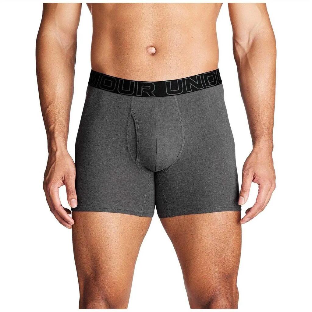 Mens Performance Boxer Briefs (Pack of 3) (Black/Red/Grey)