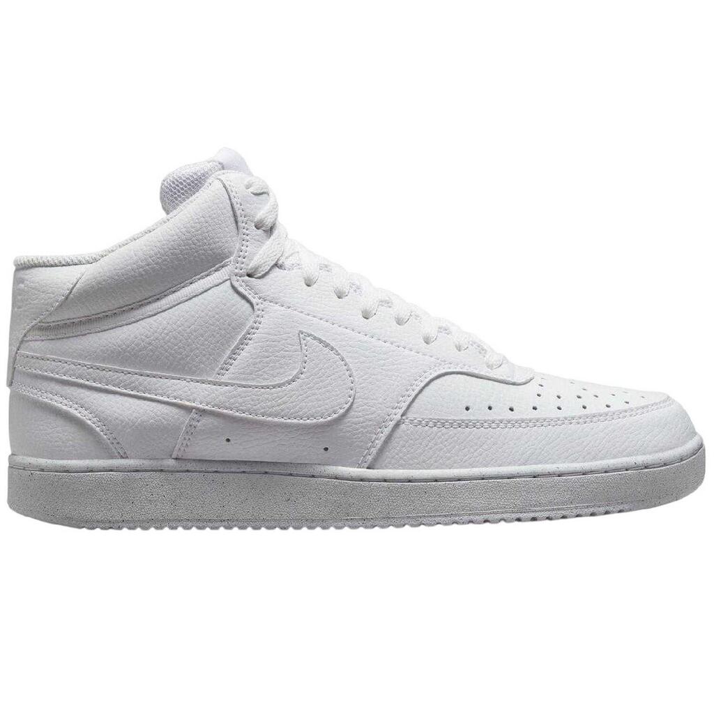 Mens Court Vision Next Synthetic Hightop High Top Trainers (White)