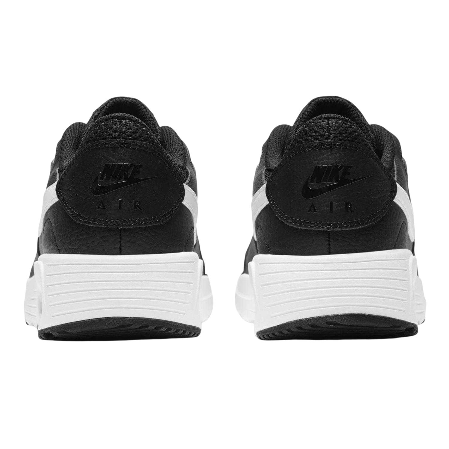 Heren Air Max SC Leren Trainers (Zwart, Wit) 2/7
