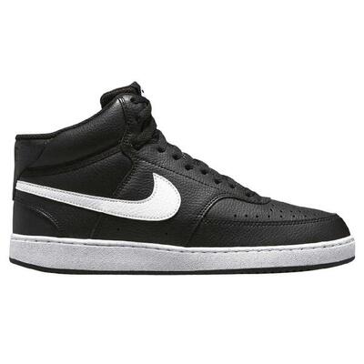 Heren court vision next nature synthetische hightop trainers (zwart, wit)